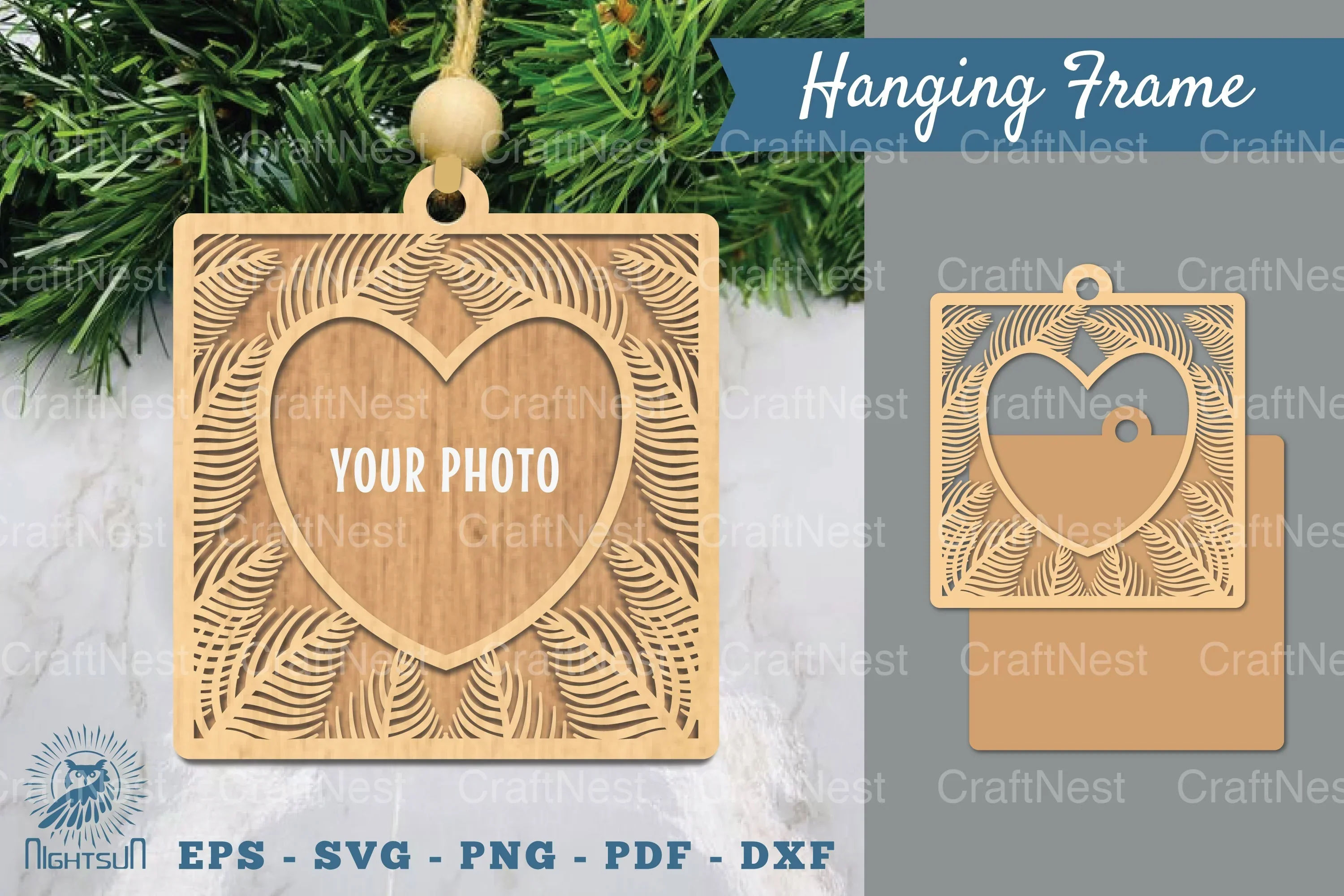 Tropical Leaves Laser Cut Photo Frame SVG Bundle