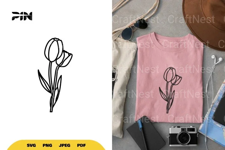 Tulip Flower SVG Bundle