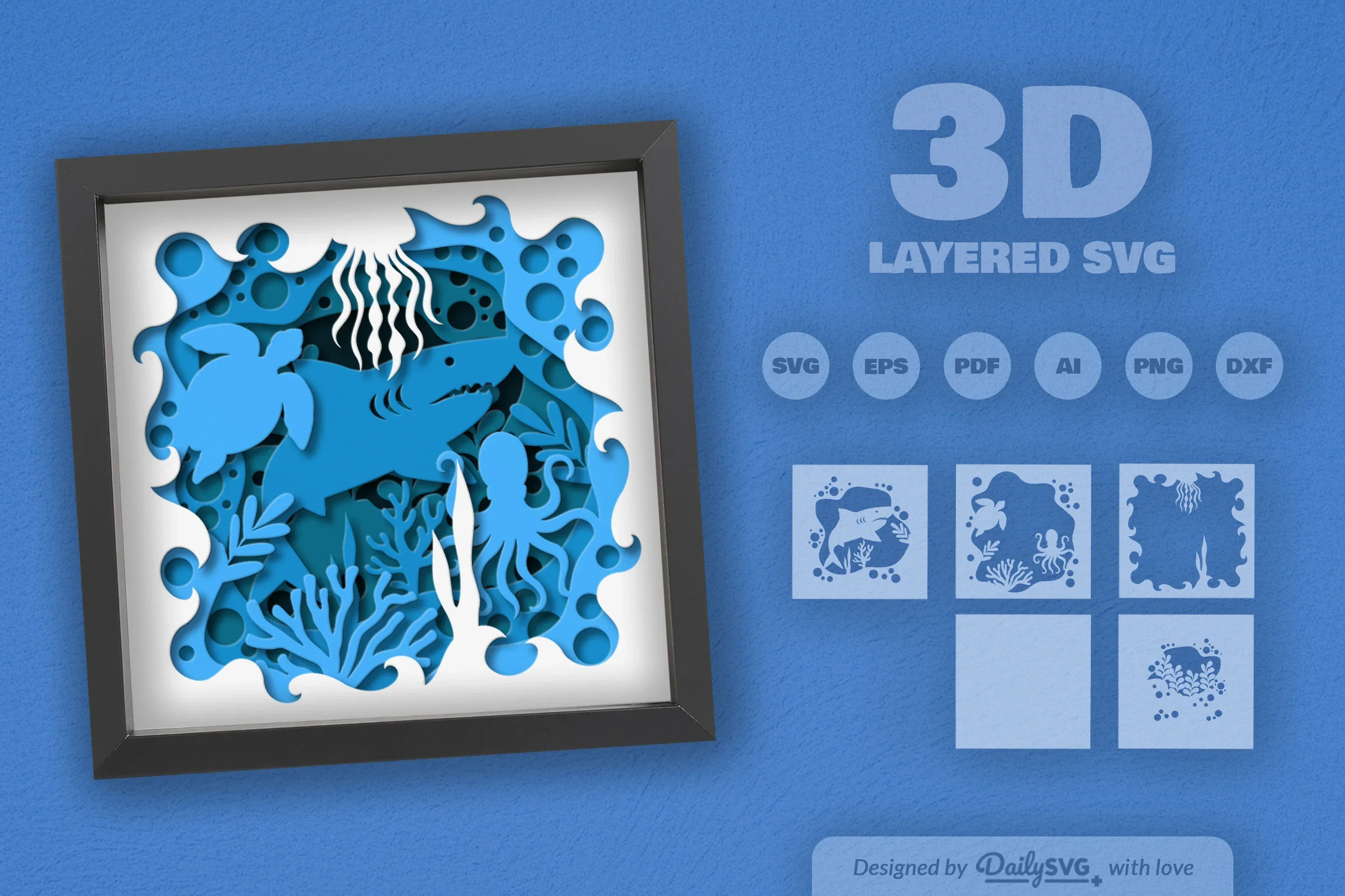 Under the Sea Coral Reef Papercut SVG Bundle - Image 2