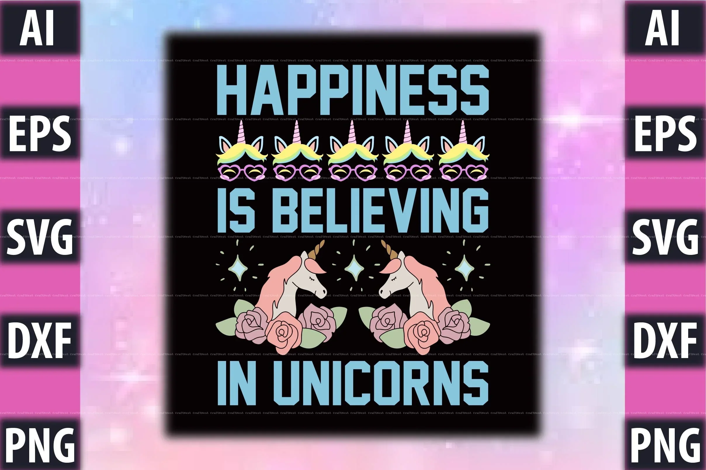 Unicorn T-Shirt Design SVG Bundle - Image 8