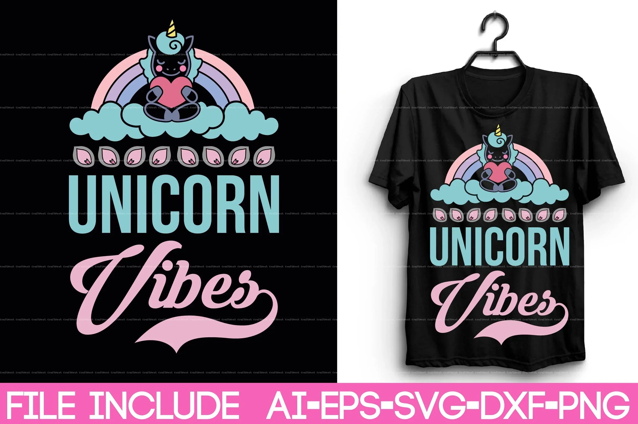 Unicorn T-Shirt Design SVG Bundle - Image 12