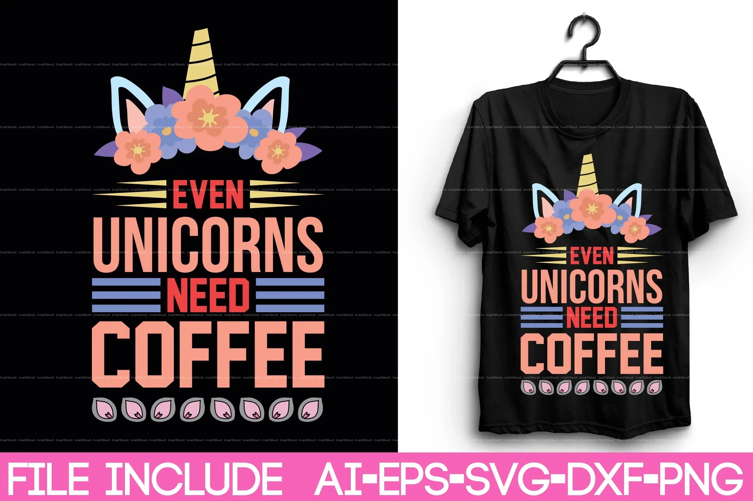 Unicorn T-Shirt Design SVG Bundle - Image 3