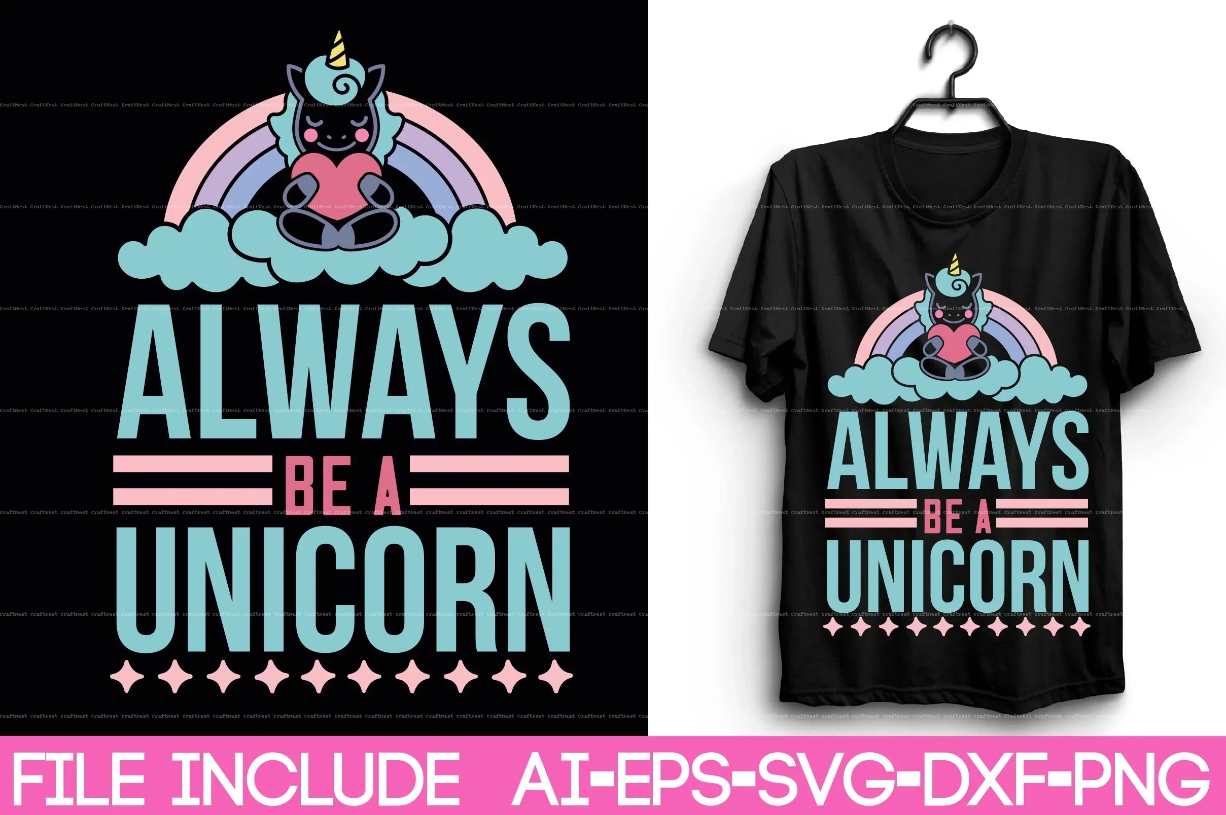 Unicorn T-Shirt Design SVG Bundle - Image 4