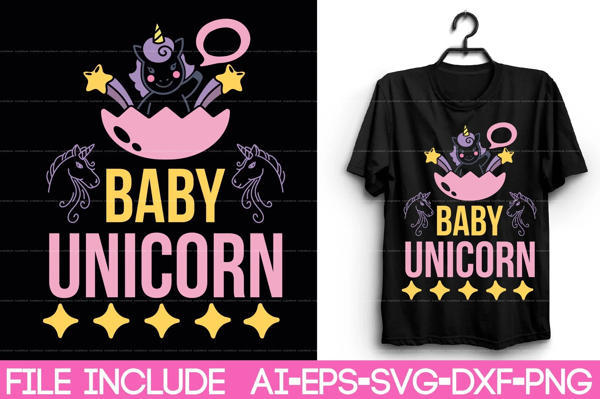 Unicorn T-Shirt Design SVG Bundle - Image 7