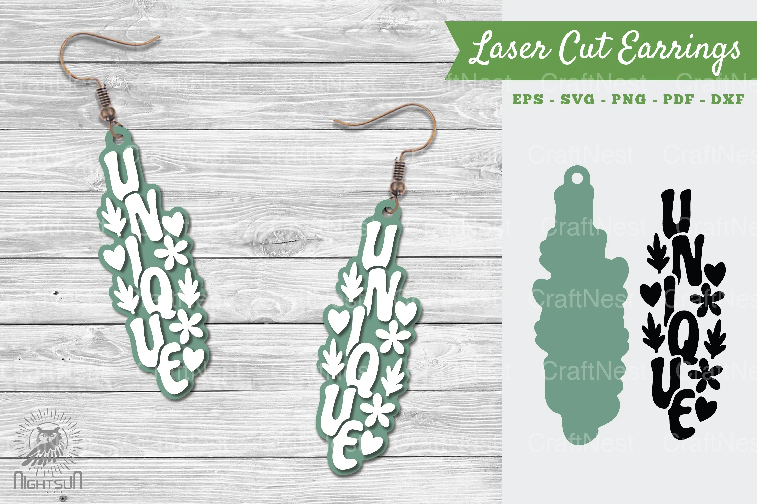 Unique Laser Cut Earrings SVG Bundle