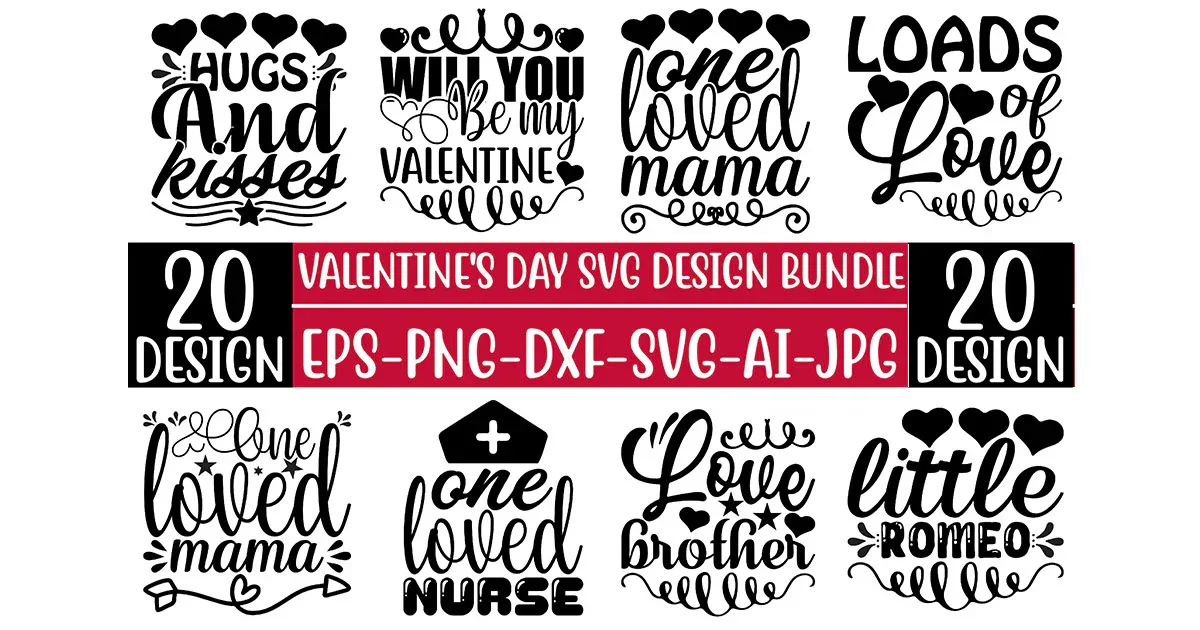 Valentine’s Day SVG Bundle