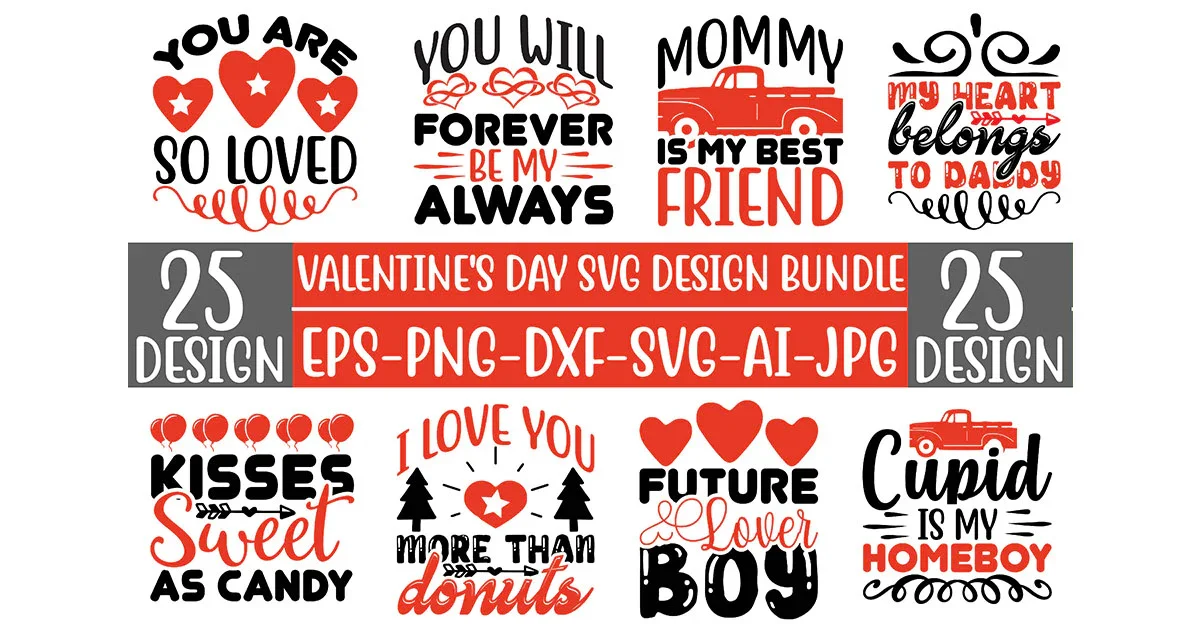 Valentine’s Day SVG Bundle