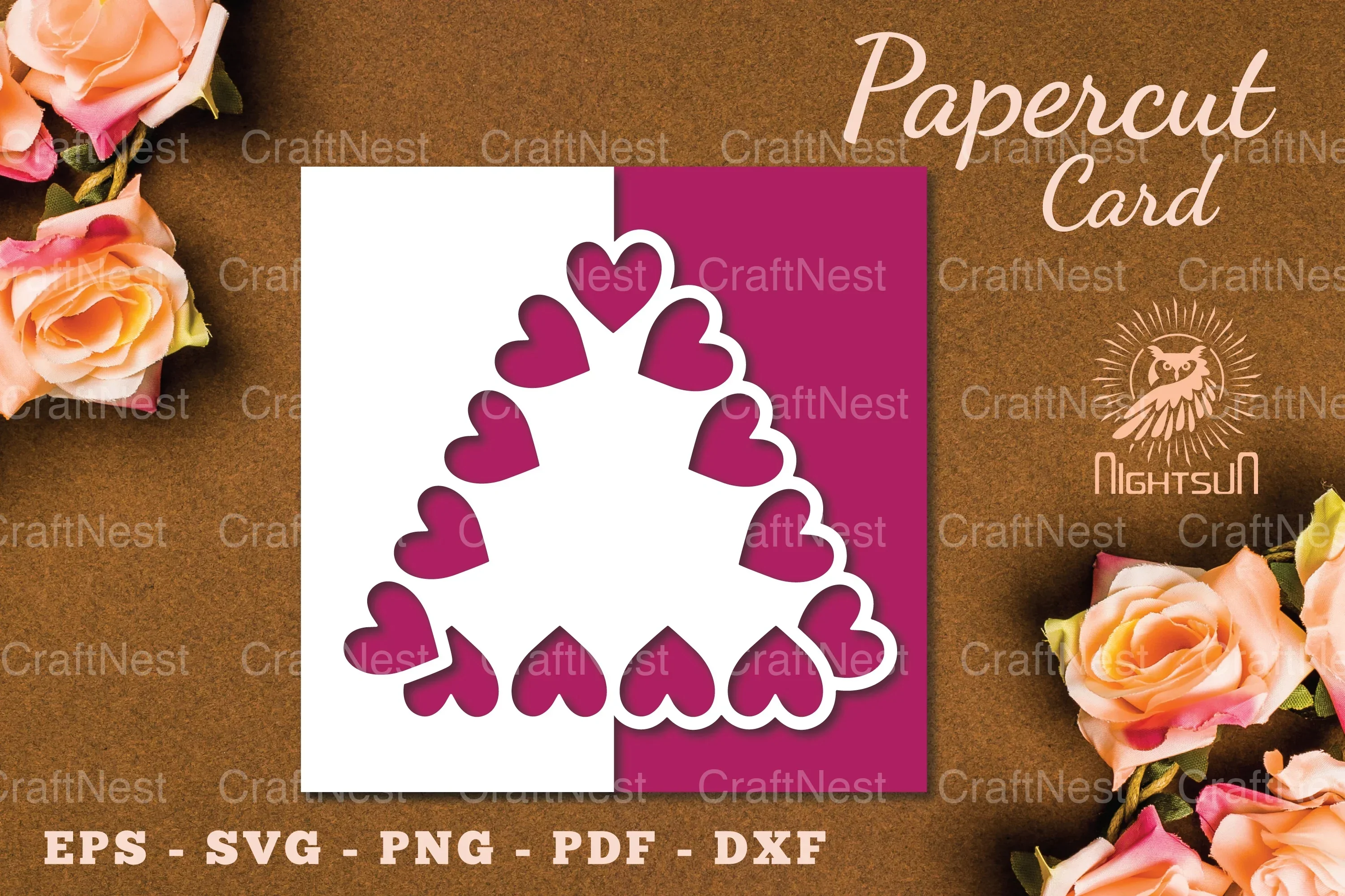 Valentine's Day Papercut Card SVG Bundle