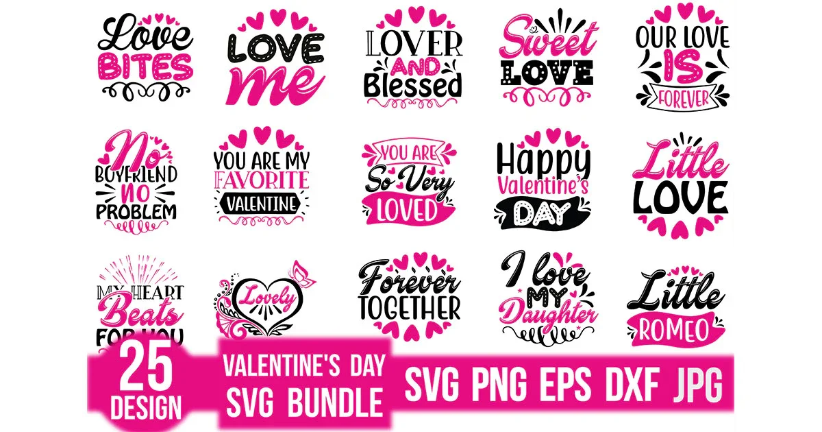 Valentine's Day SVG Bundle