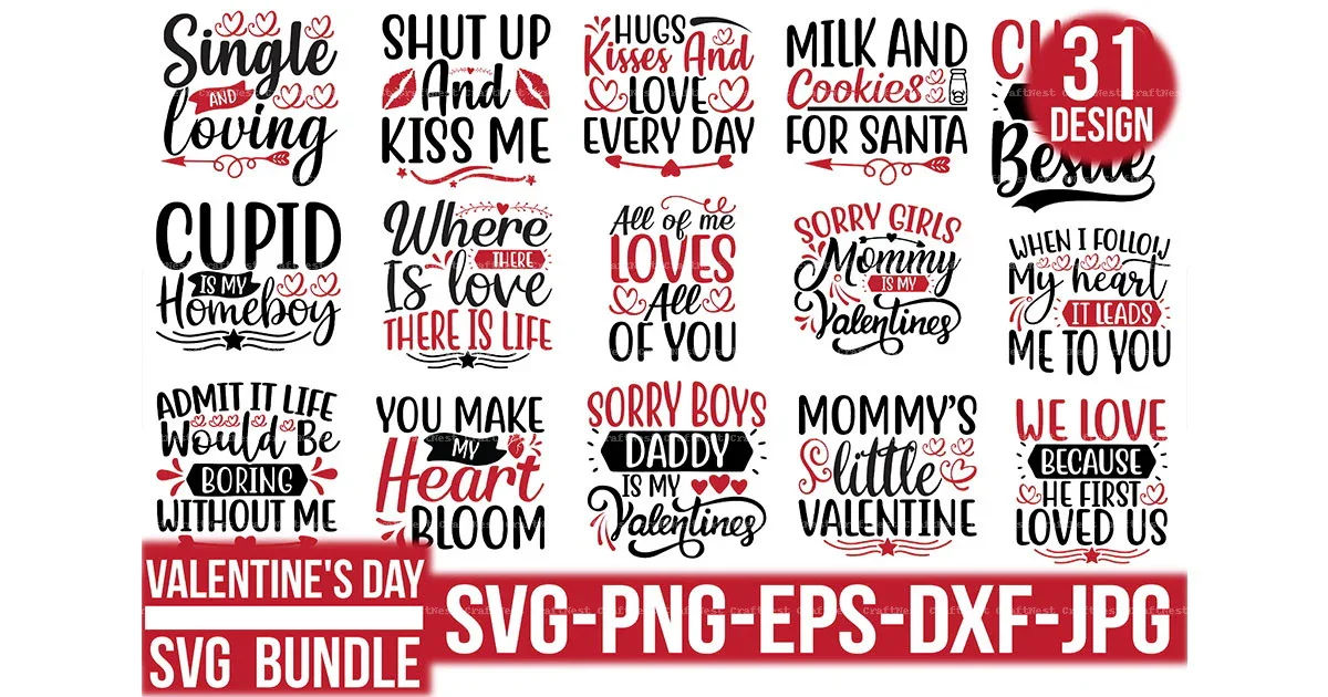 Valentine's Day SVG Bundle