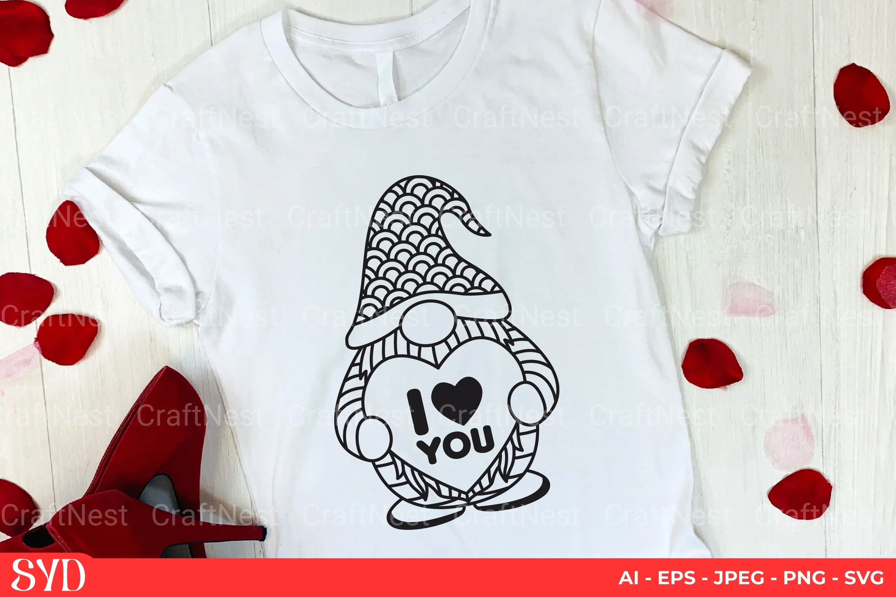 Valentine's Gnome SVG Bundle - Image 2