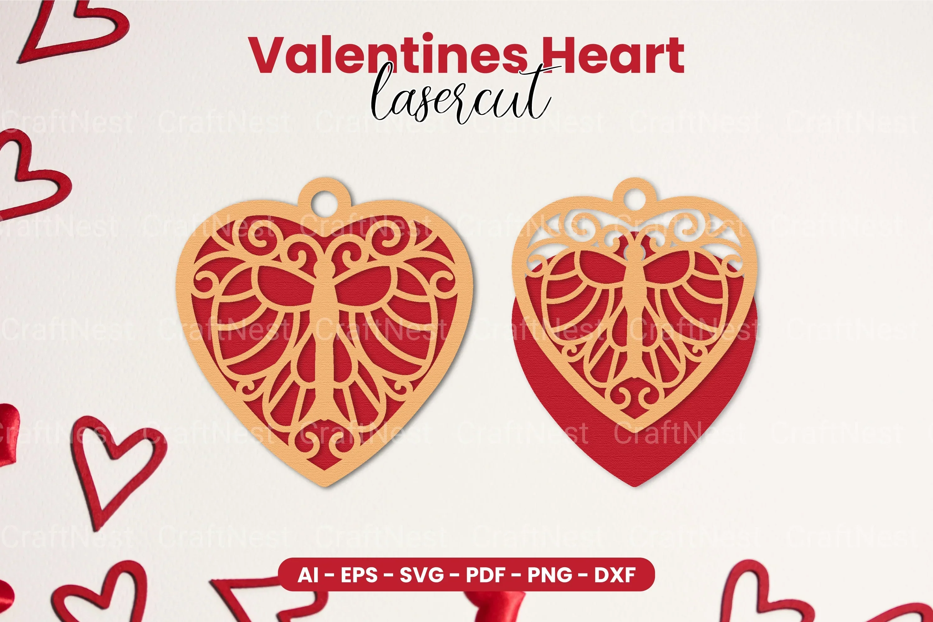 Valentine's Heart Laser Cut SVG Bundle