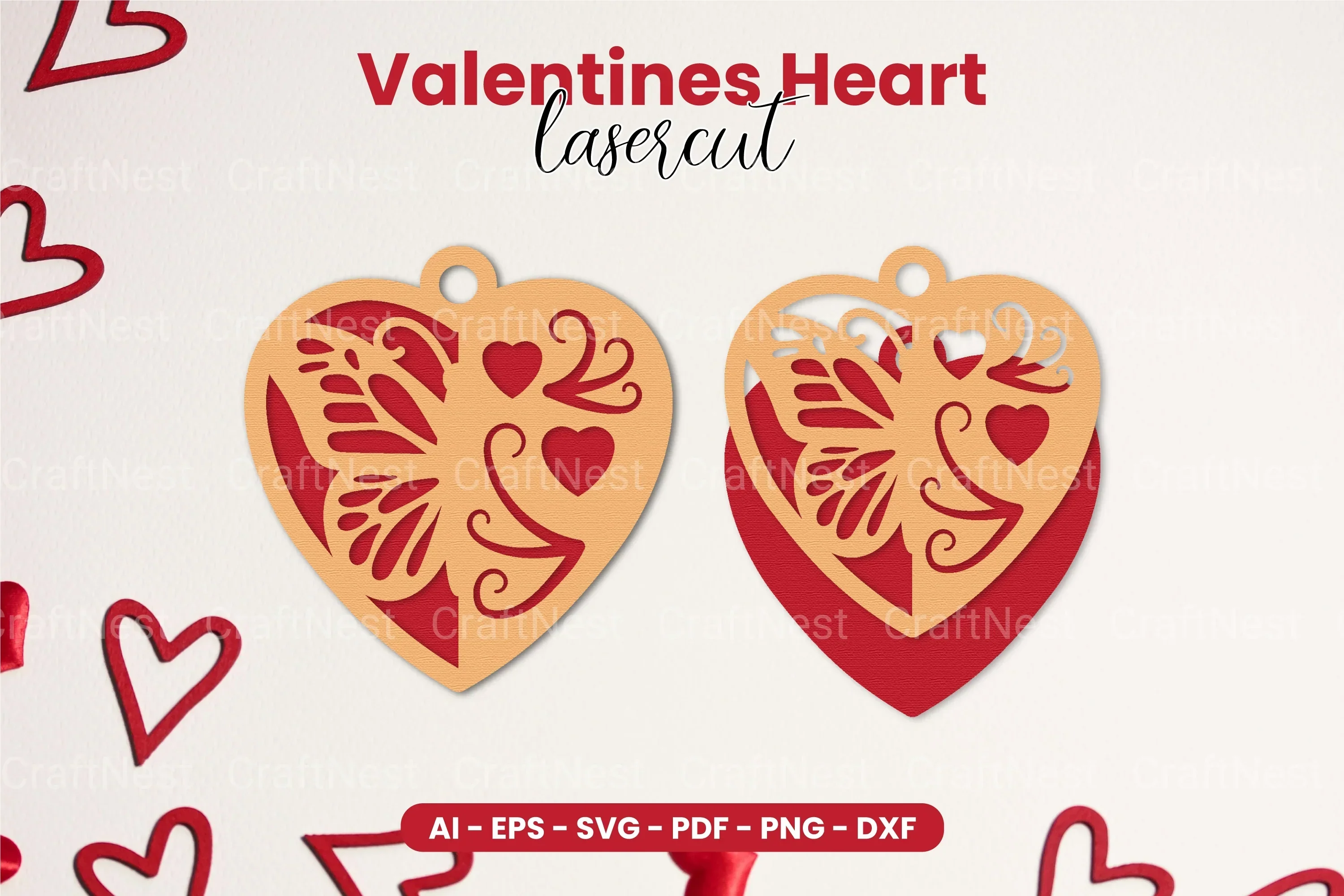 Valentine's Heart Laser Cut SVG Bundle