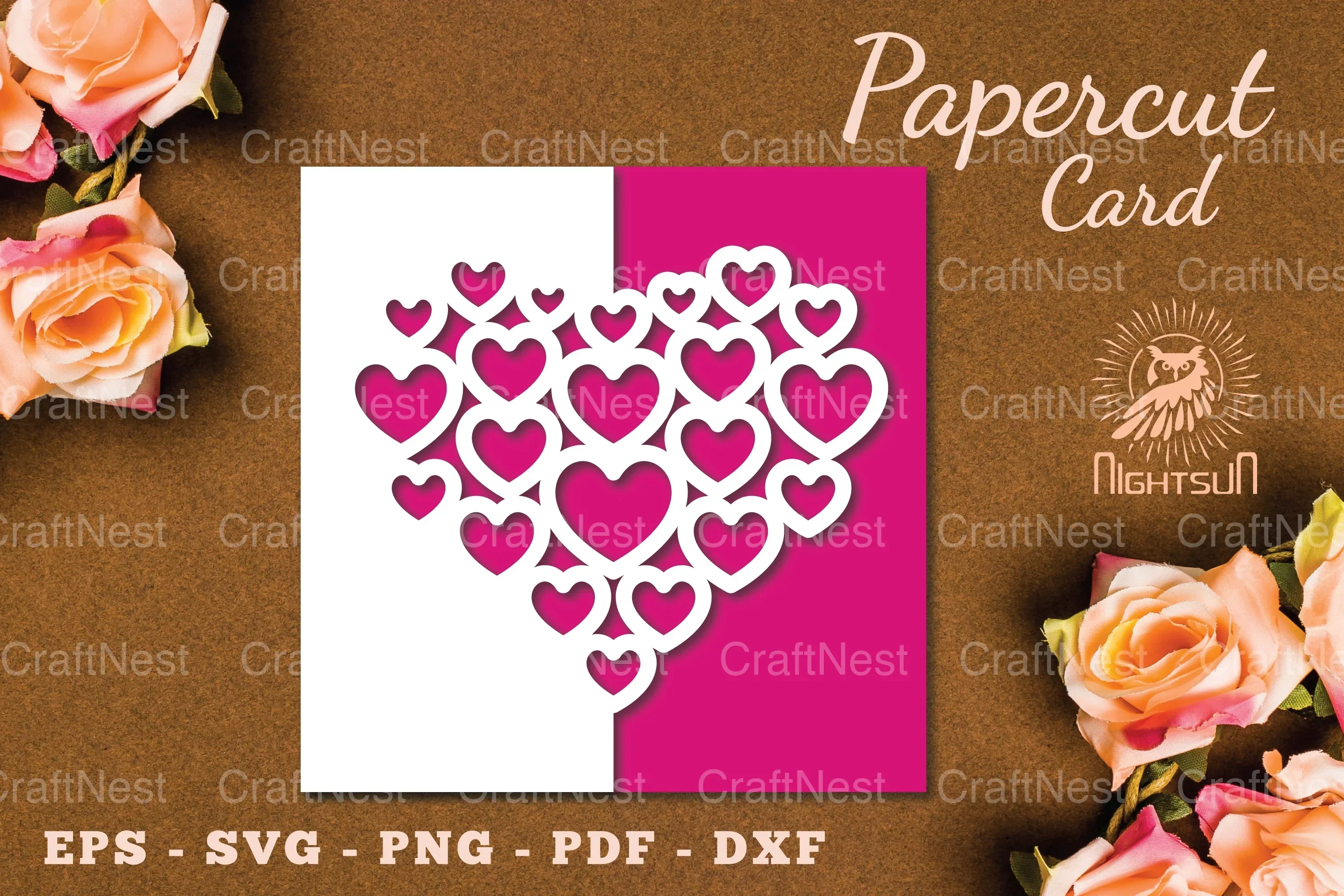 Valentine's Papercut Card SVG Bundle