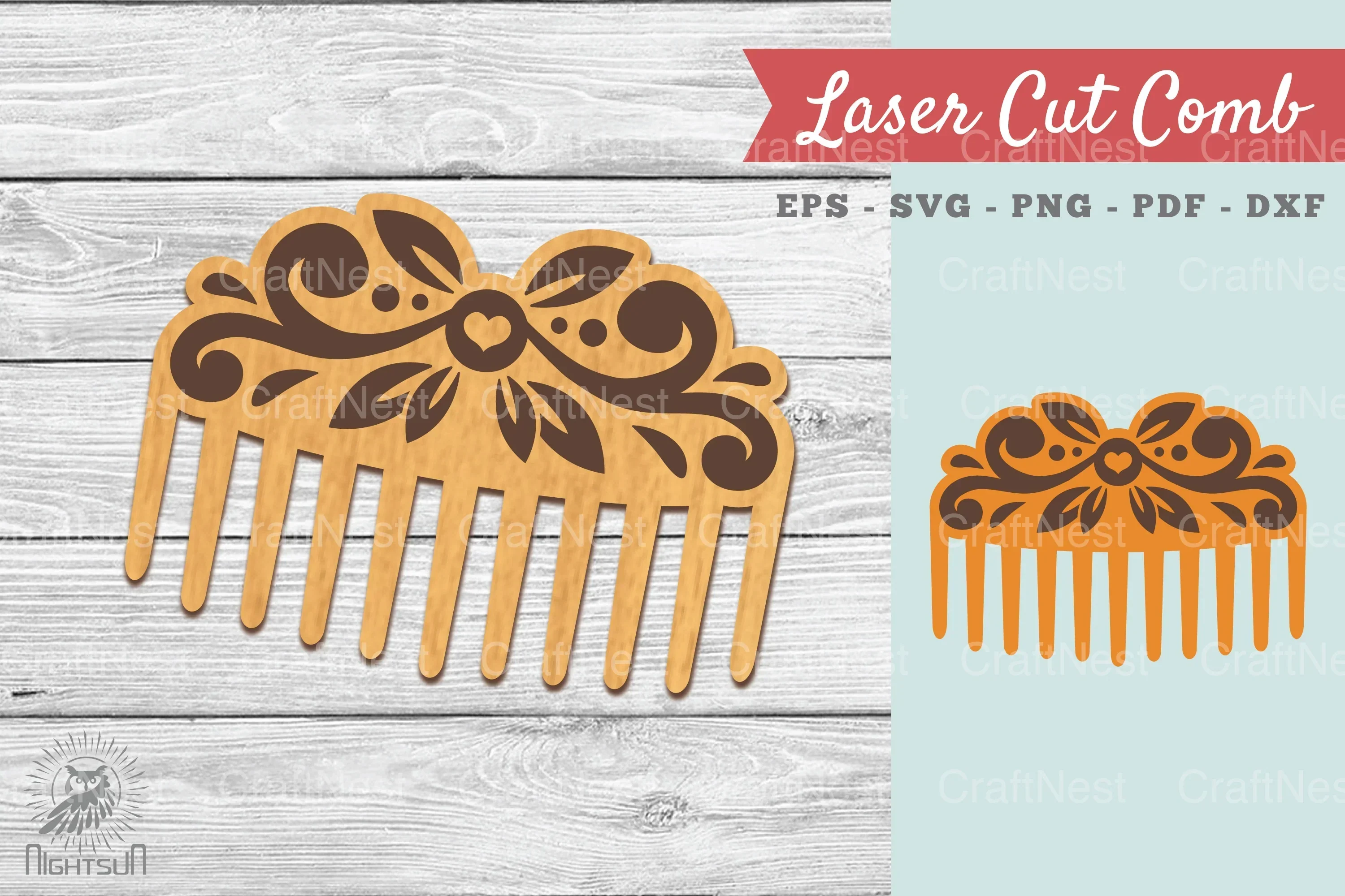 Victorian Laser Cut Comb SVG Bundle