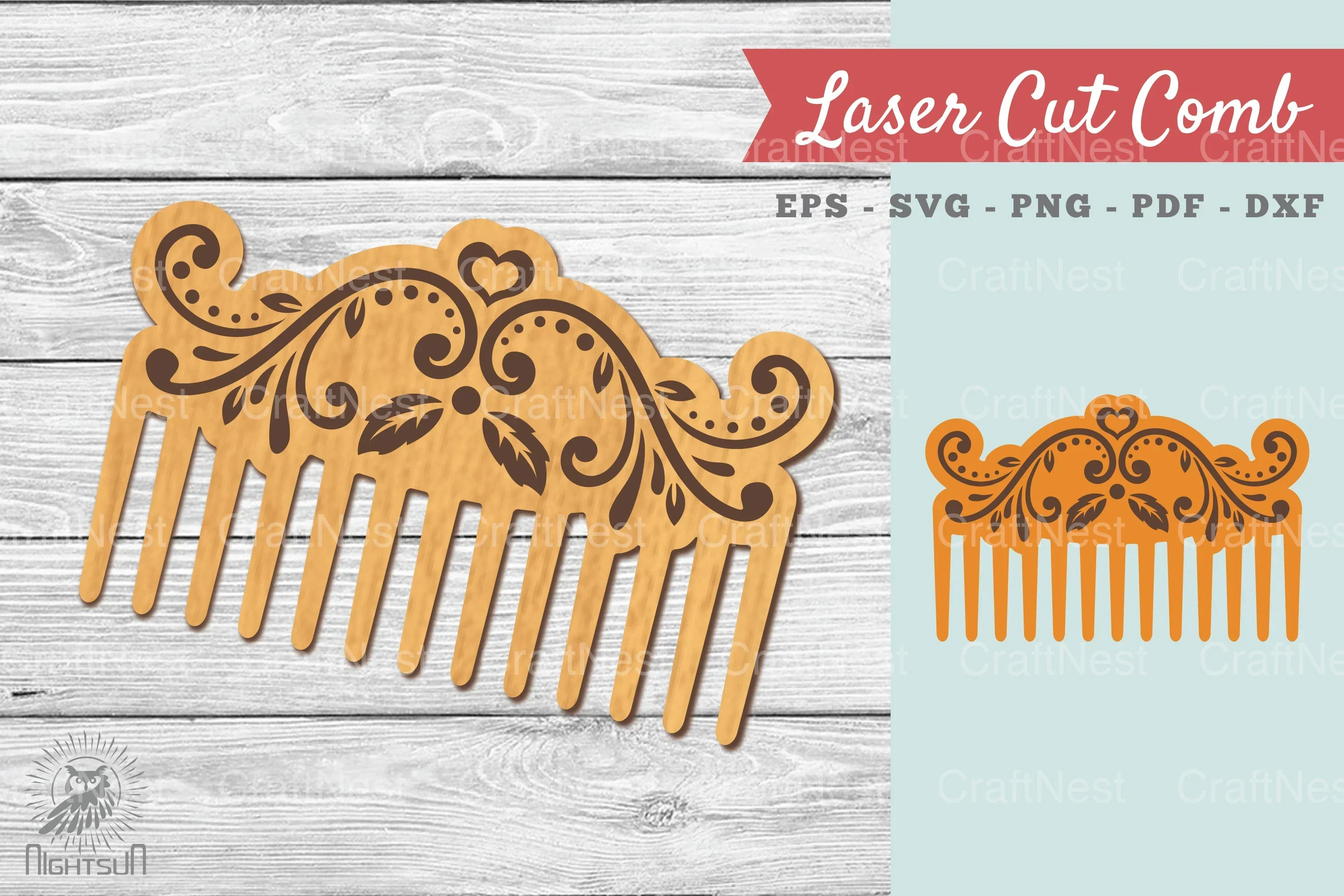 Victorian Laser Cut Comb SVG Bundle