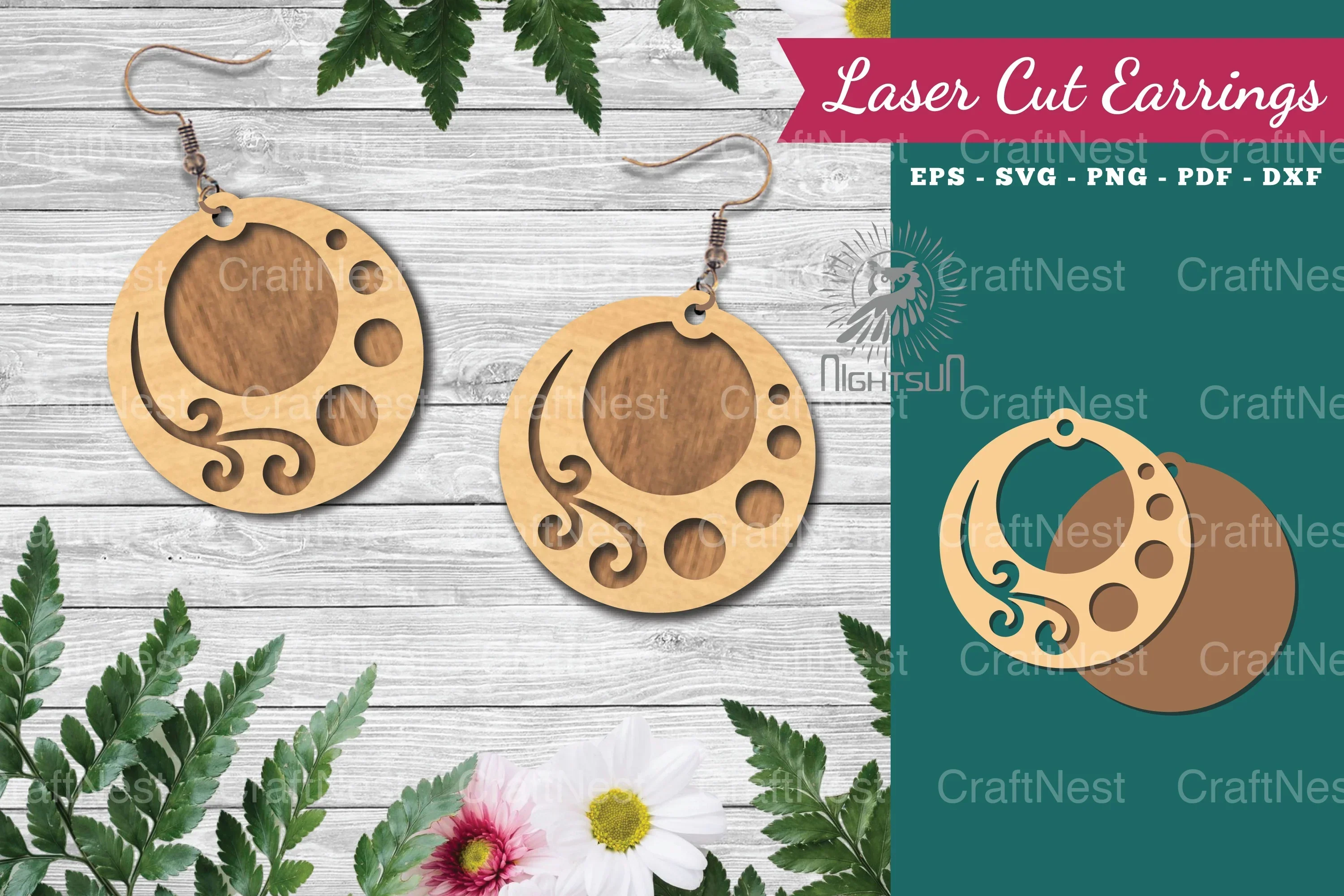 Victorian Laser Cut Earrings Design Bundle