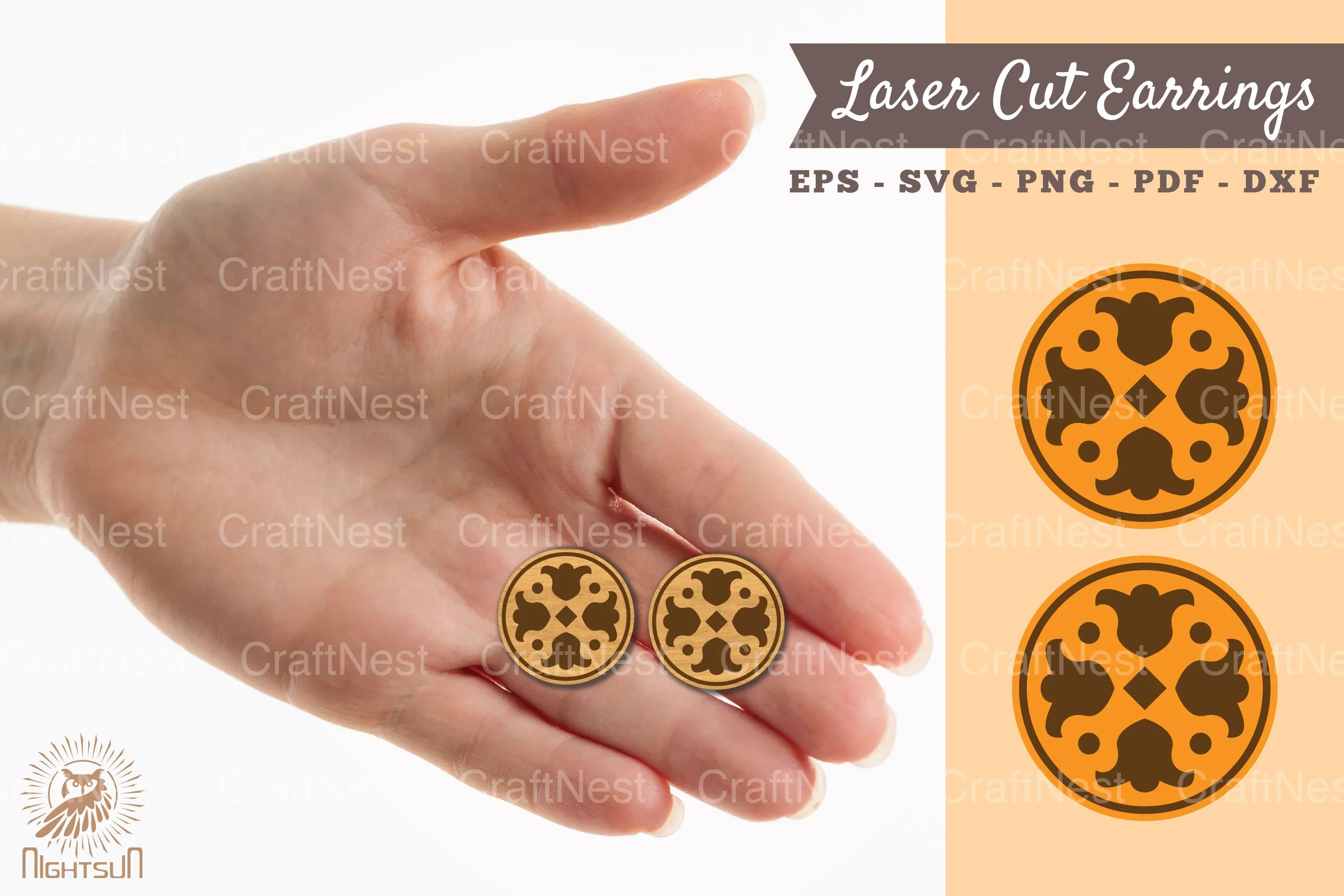 Victorian Laser Cut Earrings SVG Bundle