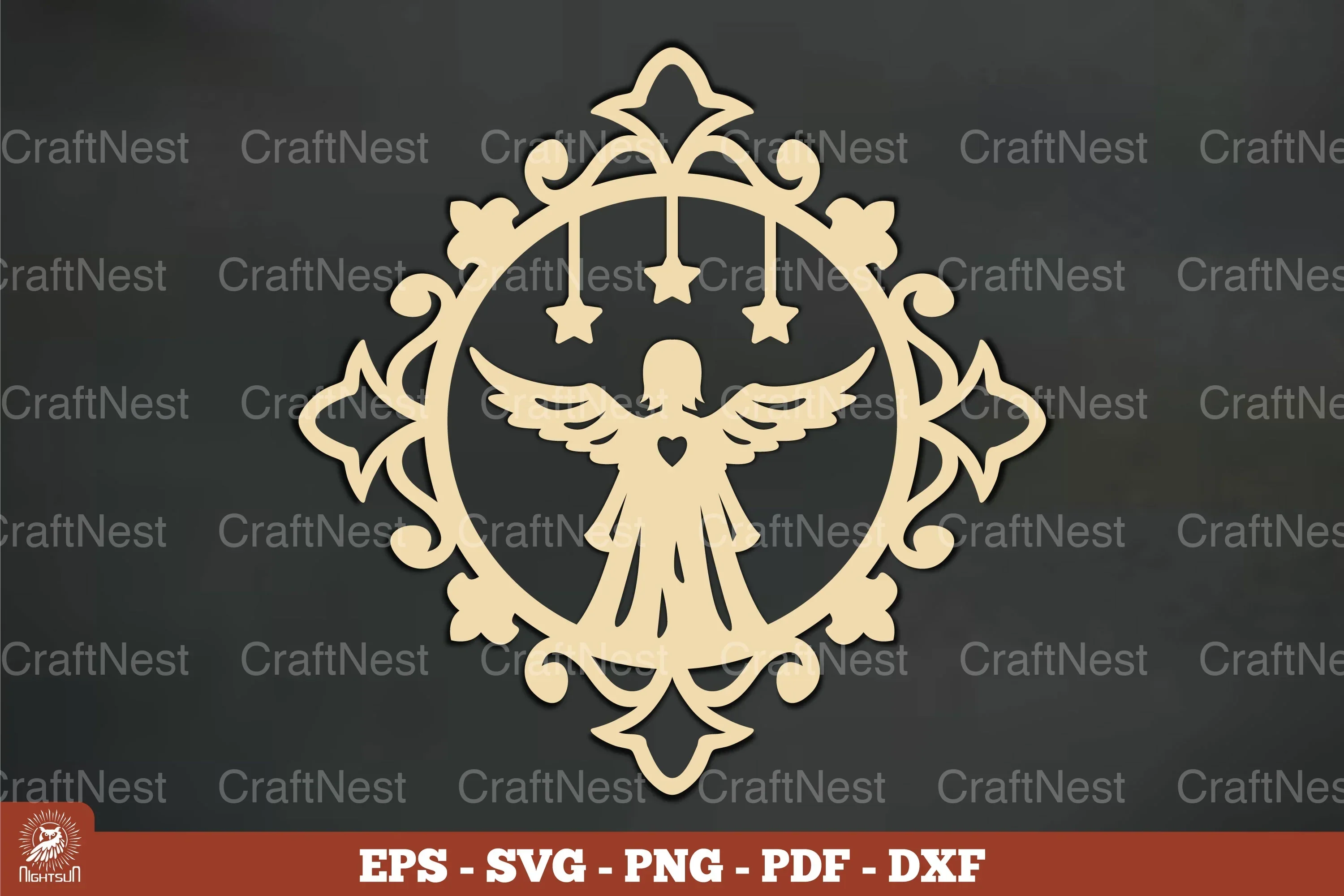 Vintage Angel Ornament Clipart Bundle