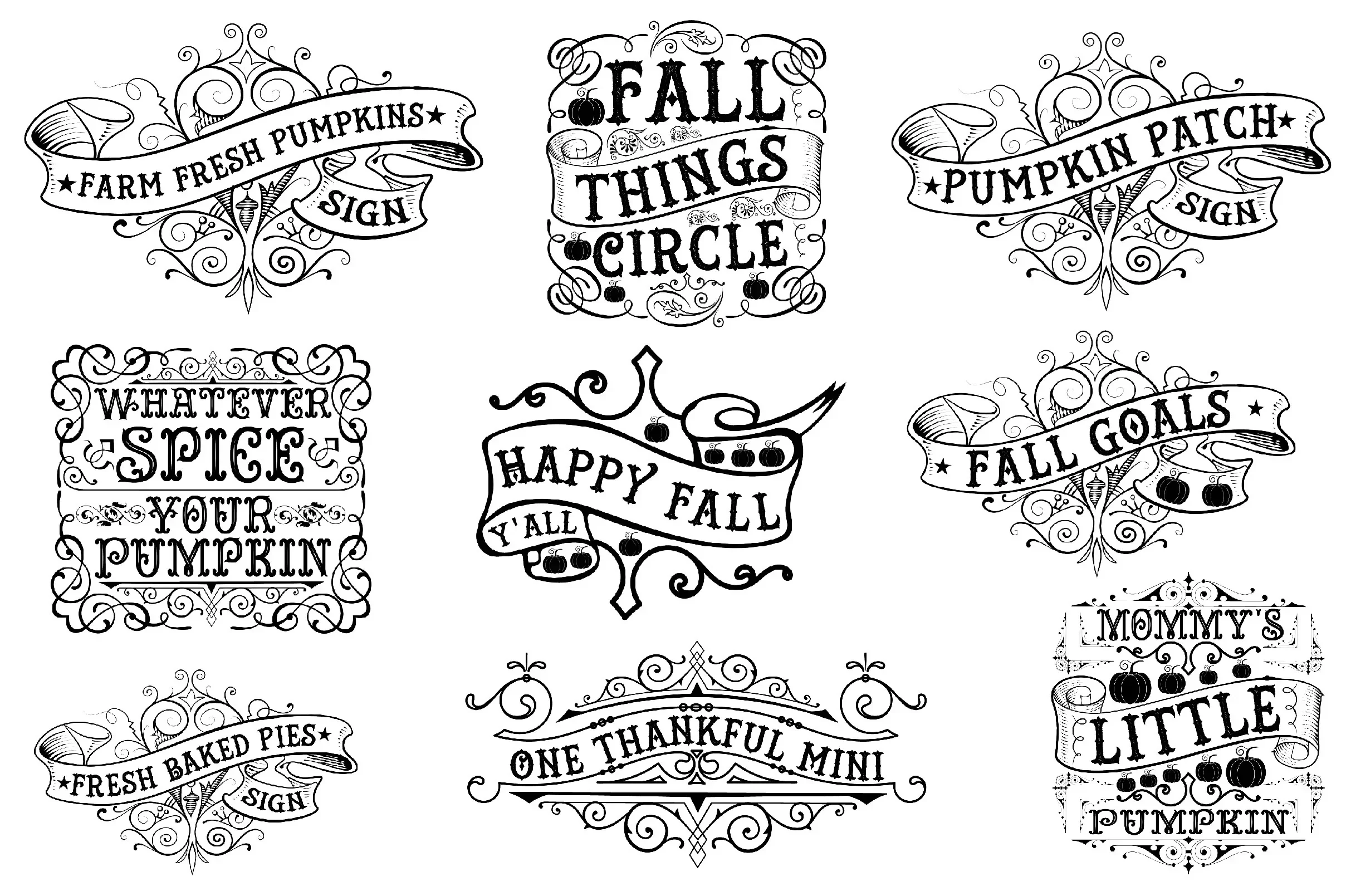 Vintage Fall Sign Bundle - Image 2