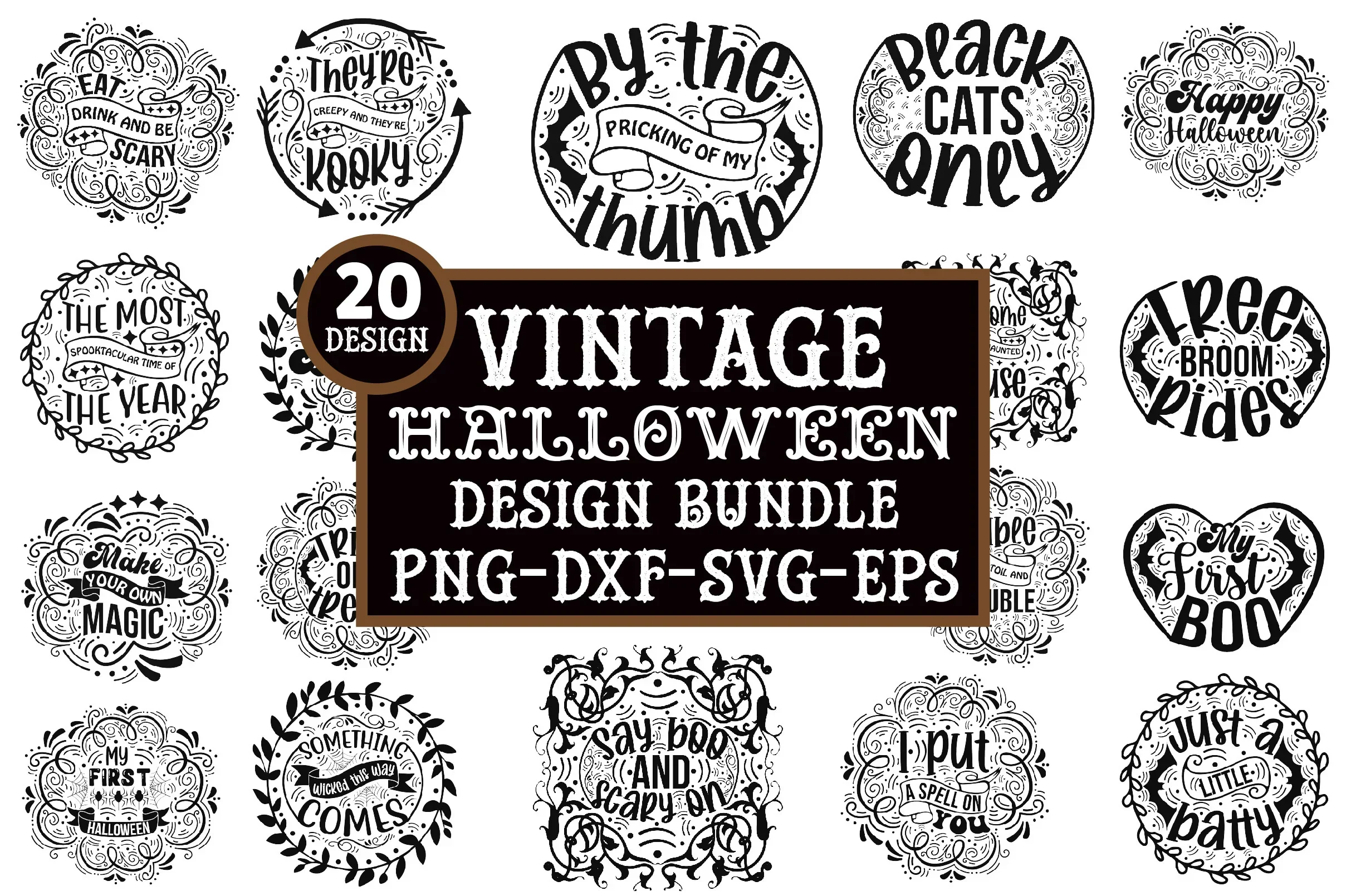 Vintage Halloween SVG Bundle - Image 21