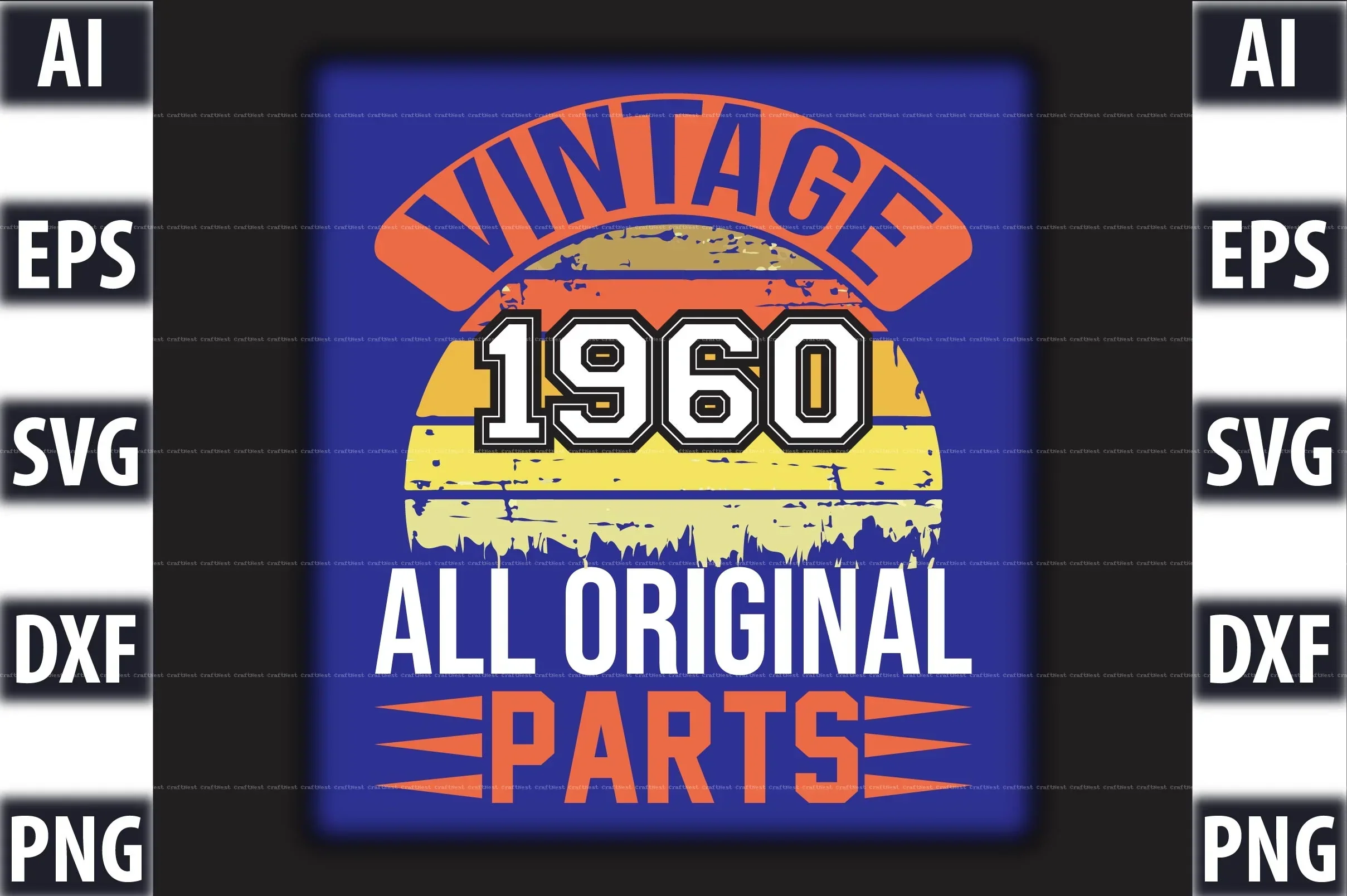 Vintage T-Shirt Design SVG Bundle - Image 16