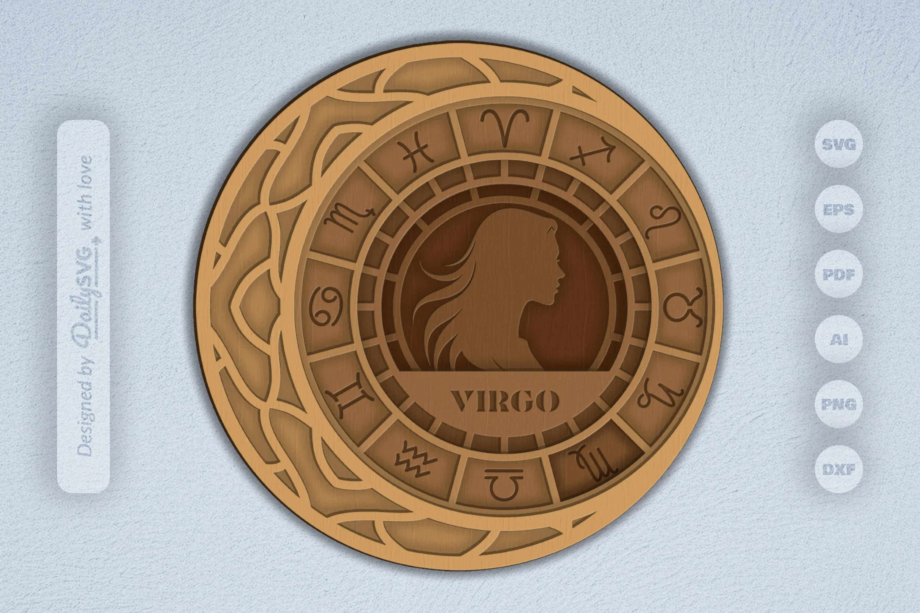 Virgo Zodiac Laser Cut SVG Bundle