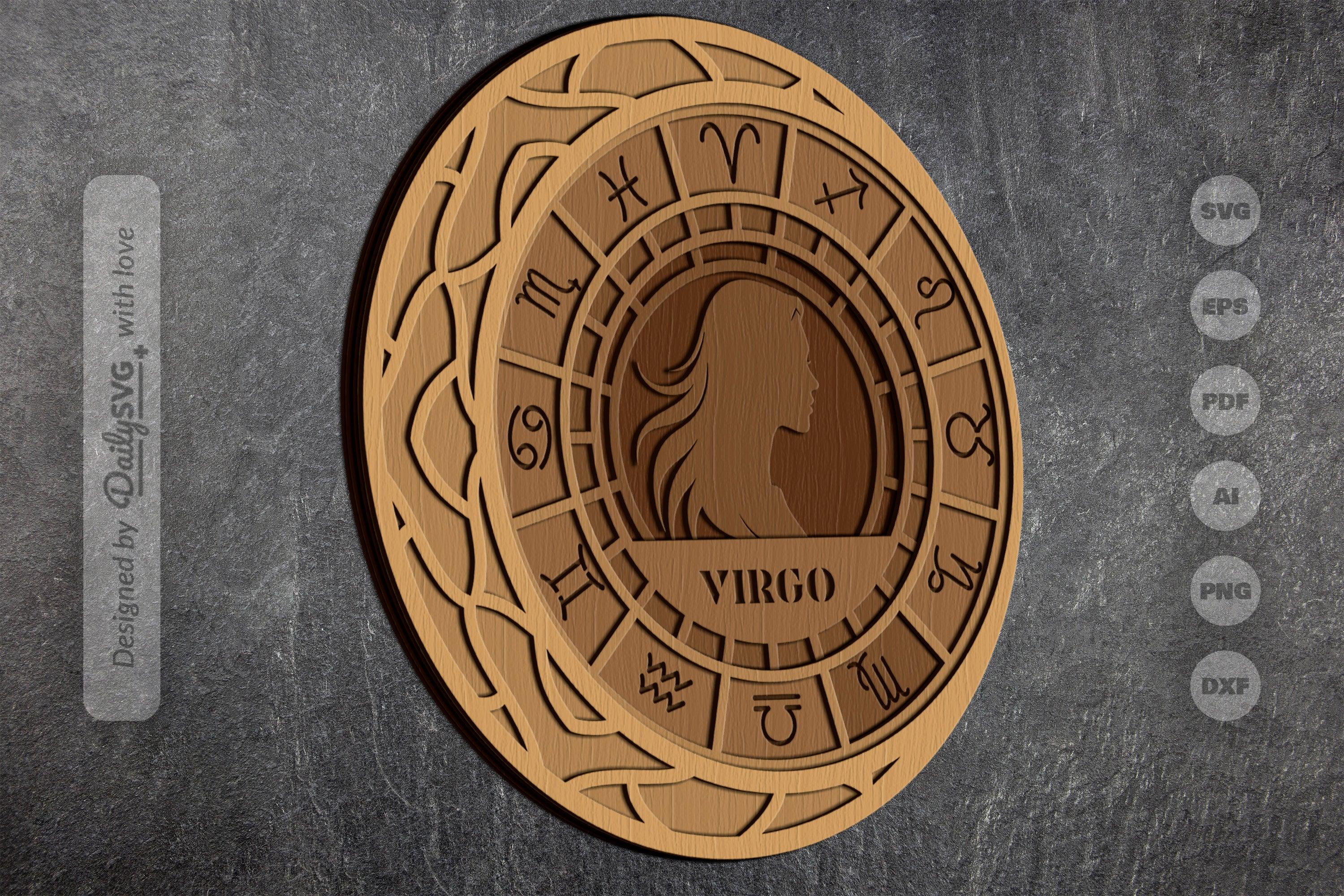 Virgo Zodiac Laser Cut SVG Bundle - Image 3