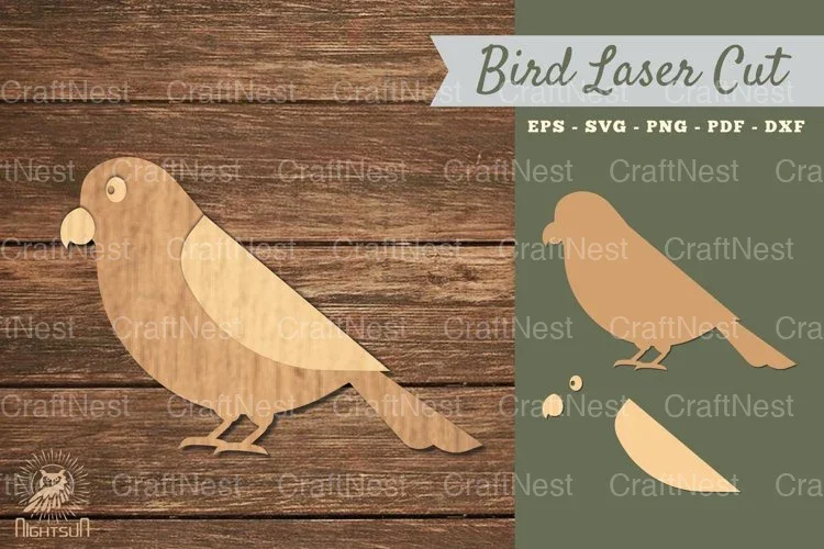 Warbler Bird Laser Cut Decoration Clipart Bundle