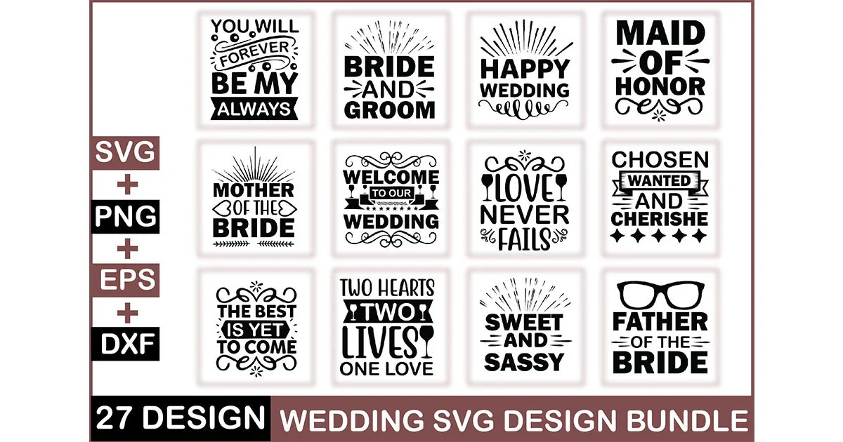 Wedding SVG Bundle - Image 3