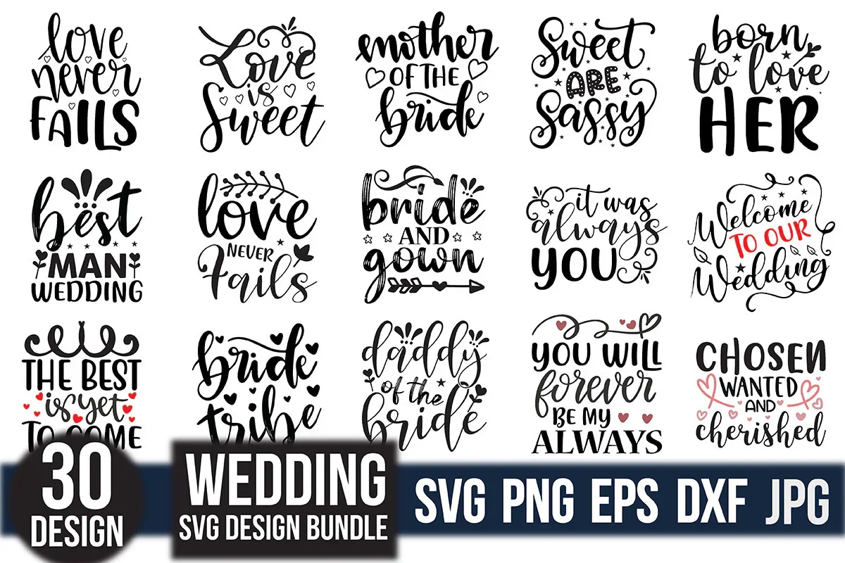 Wedding SVG Bundle - Image 3