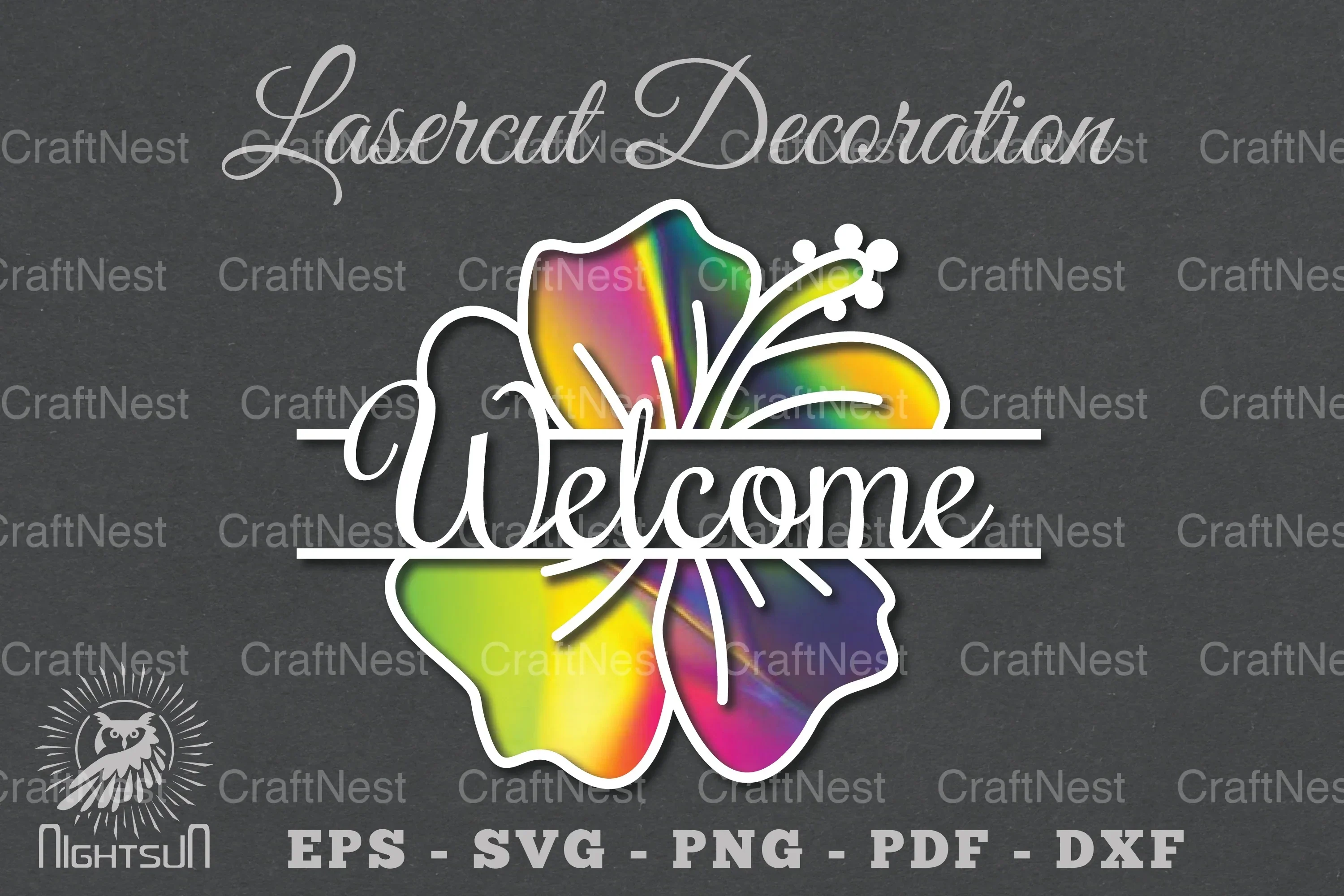 Welcome Flower Laser Cut Design Bundle