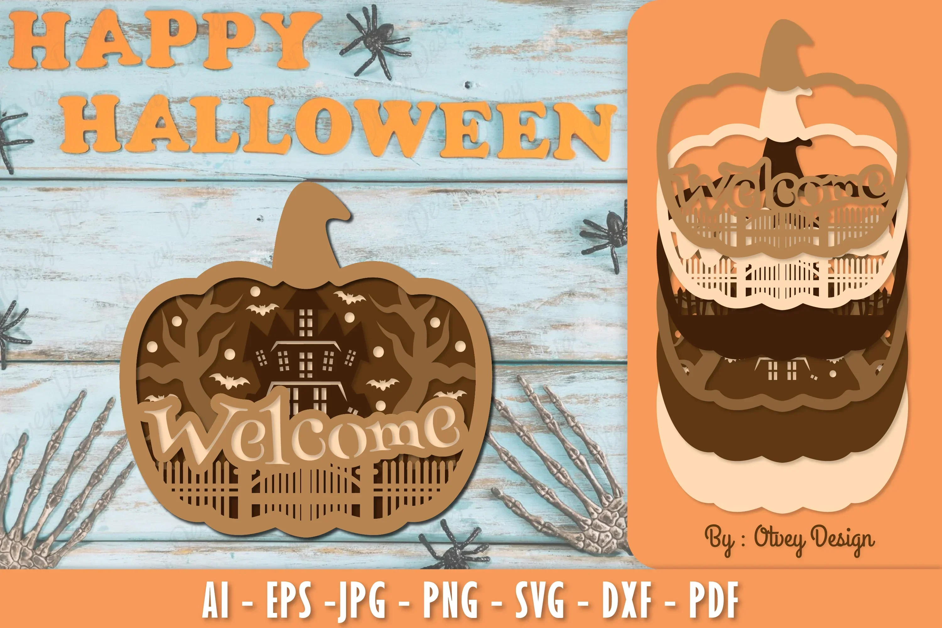 Welcome Halloween Lasercut SVG Bundle