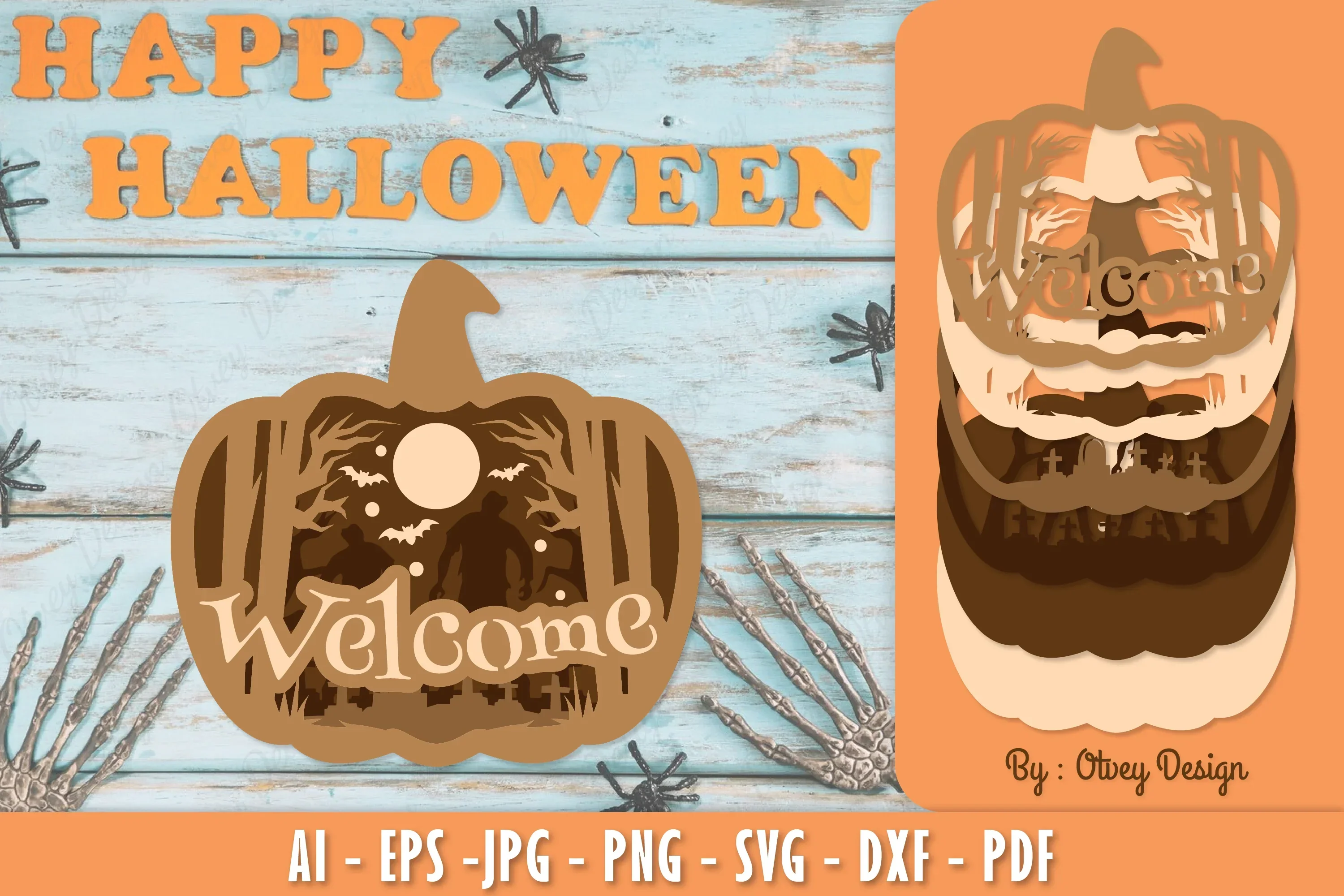Welcome Halloween Lasercut SVG Bundle