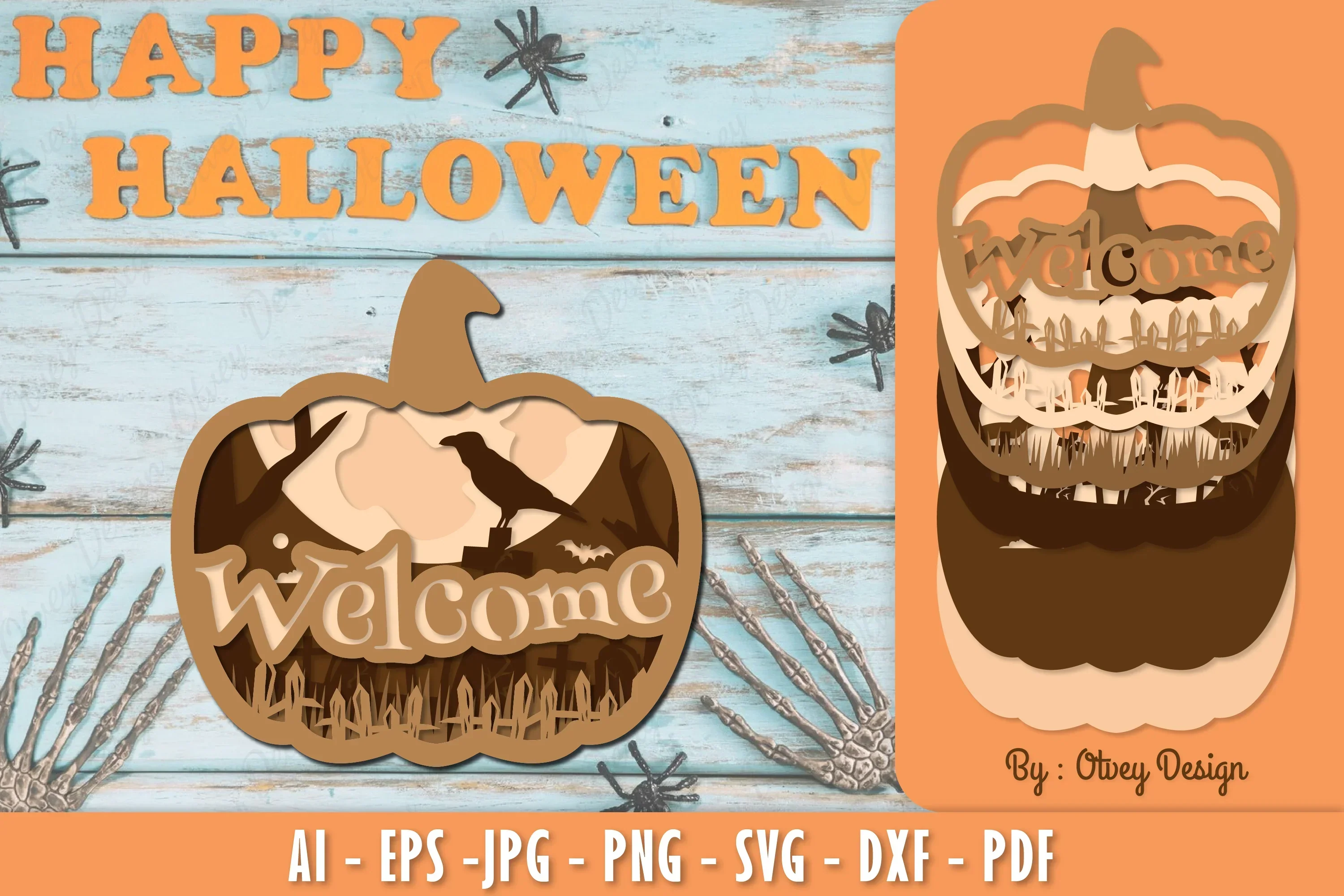 Welcome Halloween Lasercut SVG Bundle