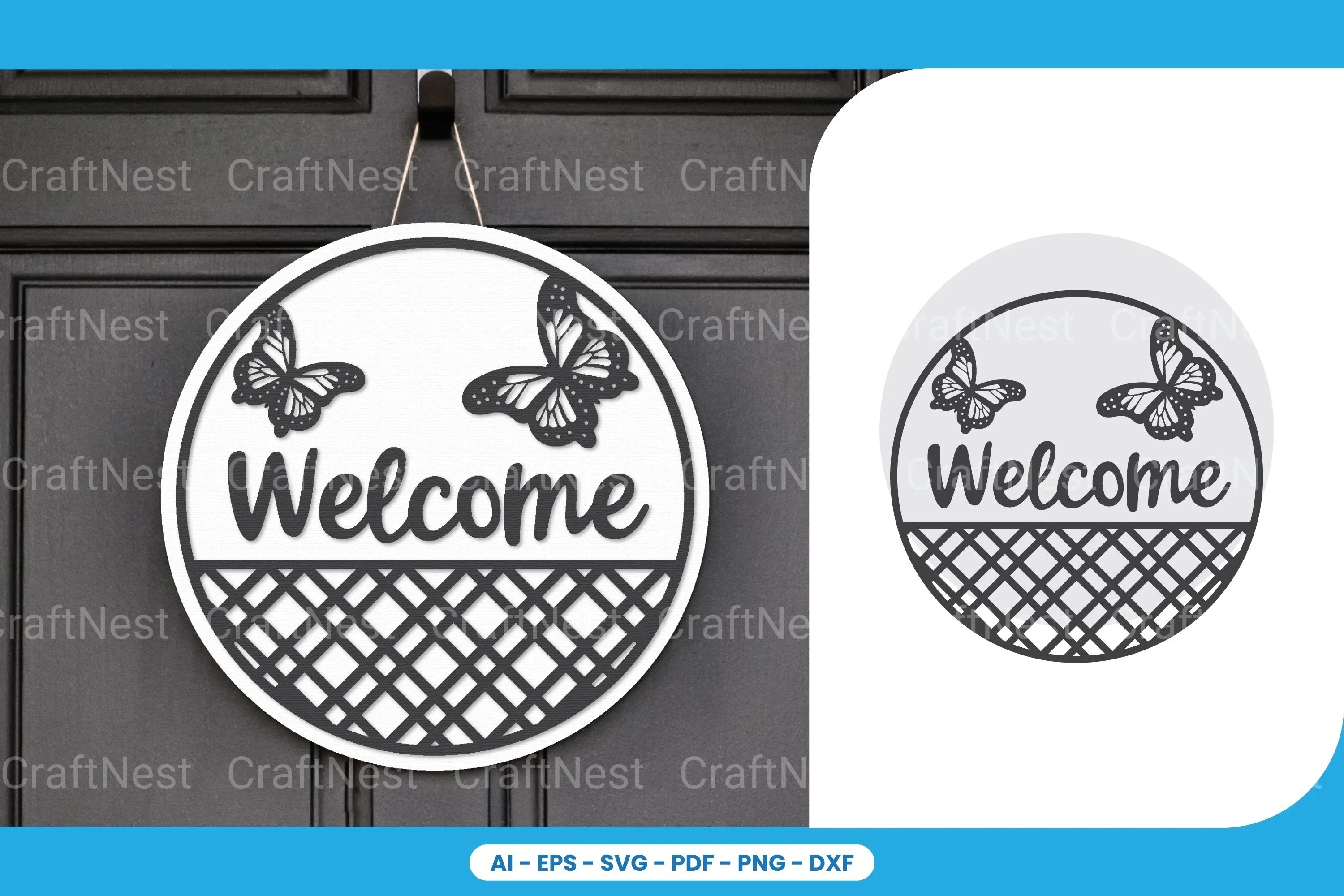 Welcome Sign Laser Cut SVG Bundle