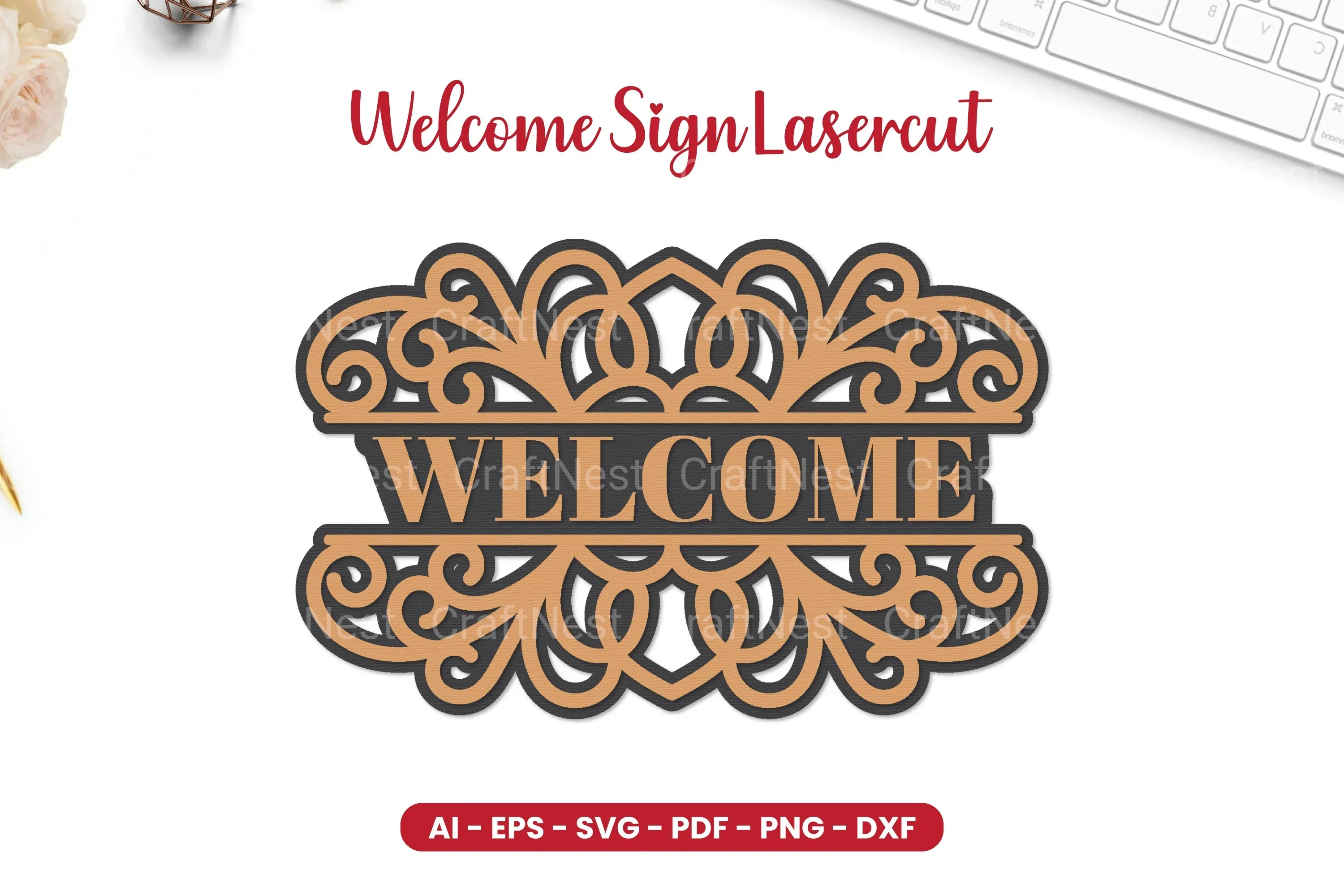 Welcome Sign Laser Cut SVG Bundle