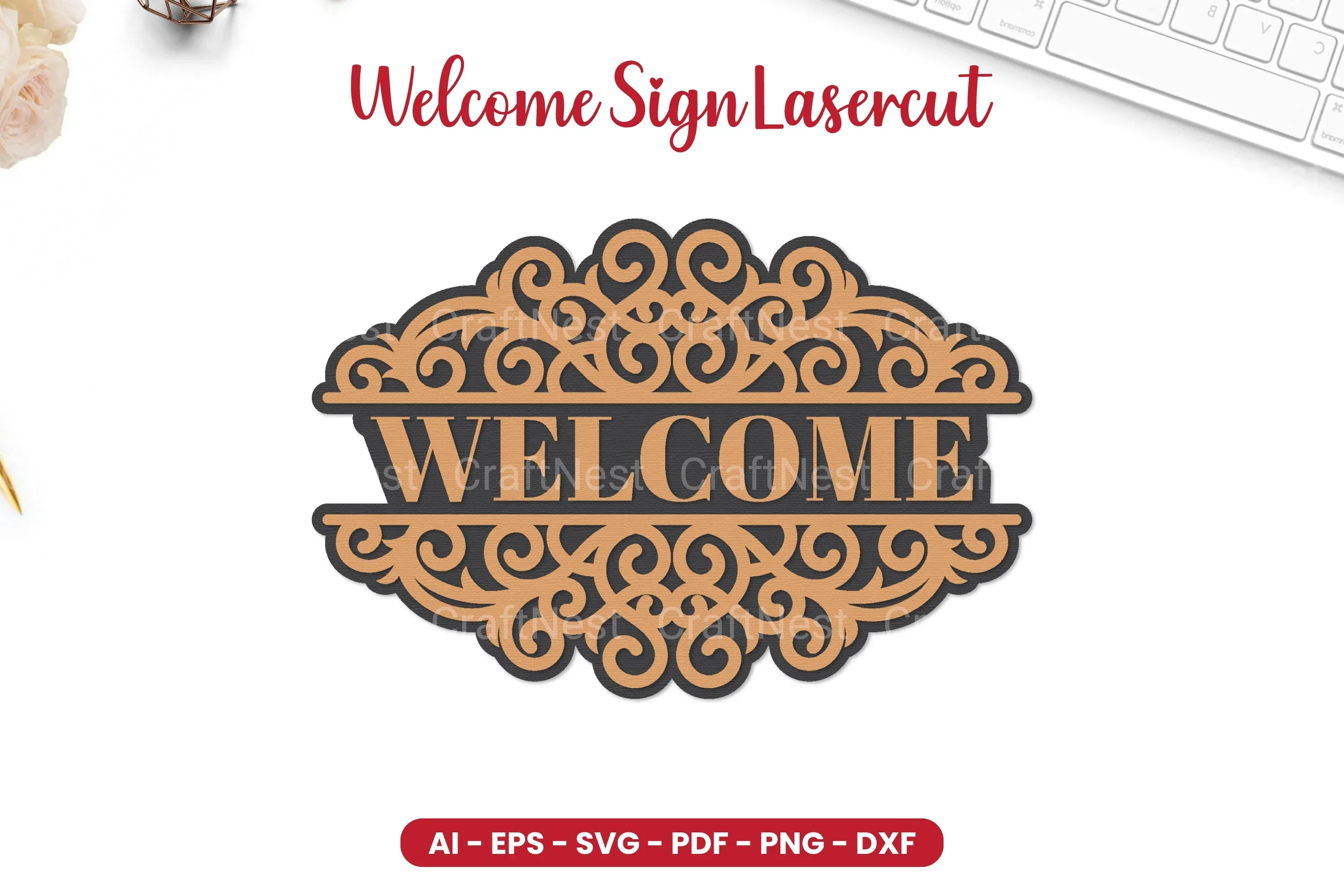 Welcome Sign Lasercut SVG Bundle