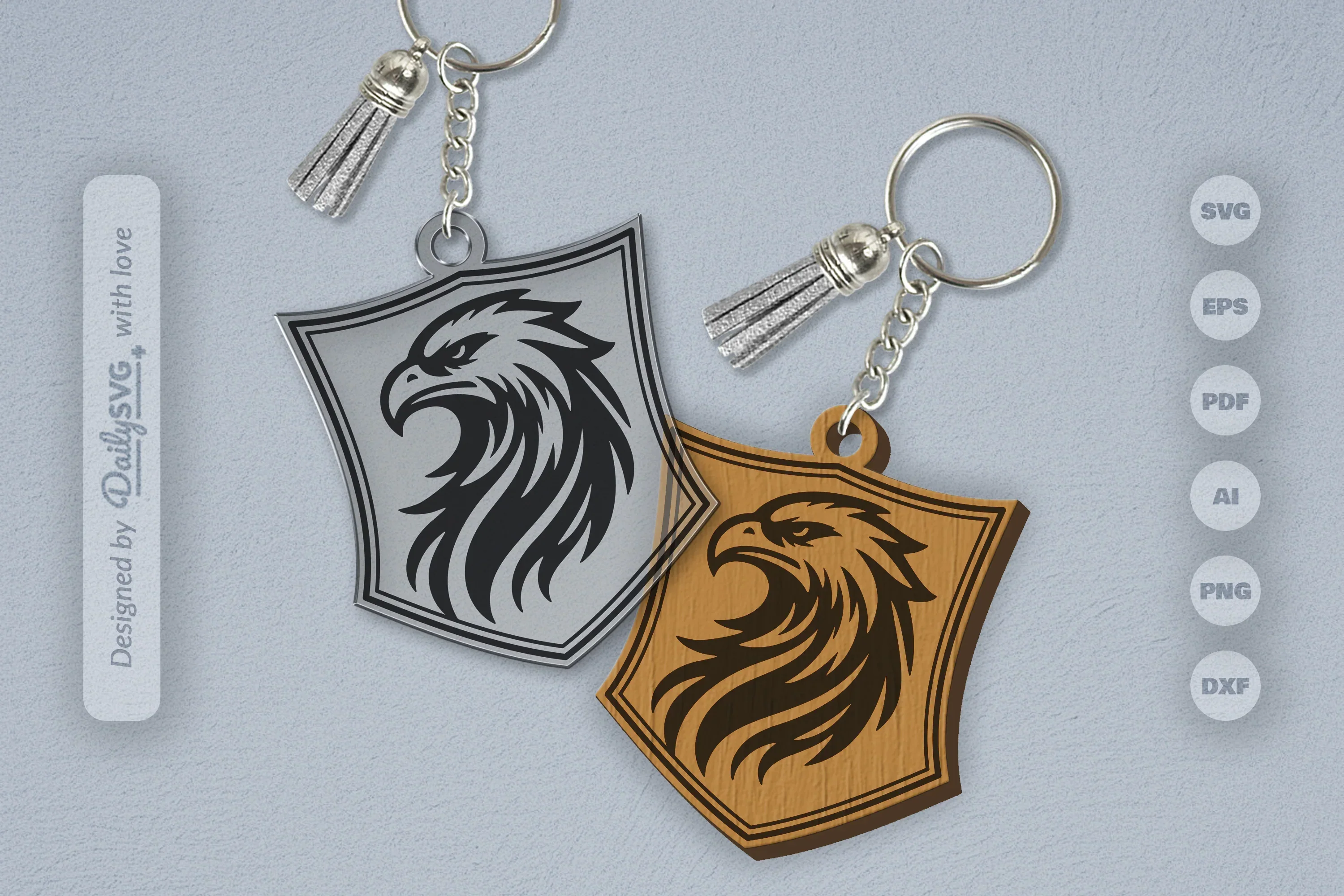 Wild Animal Keychain SVG Bundle