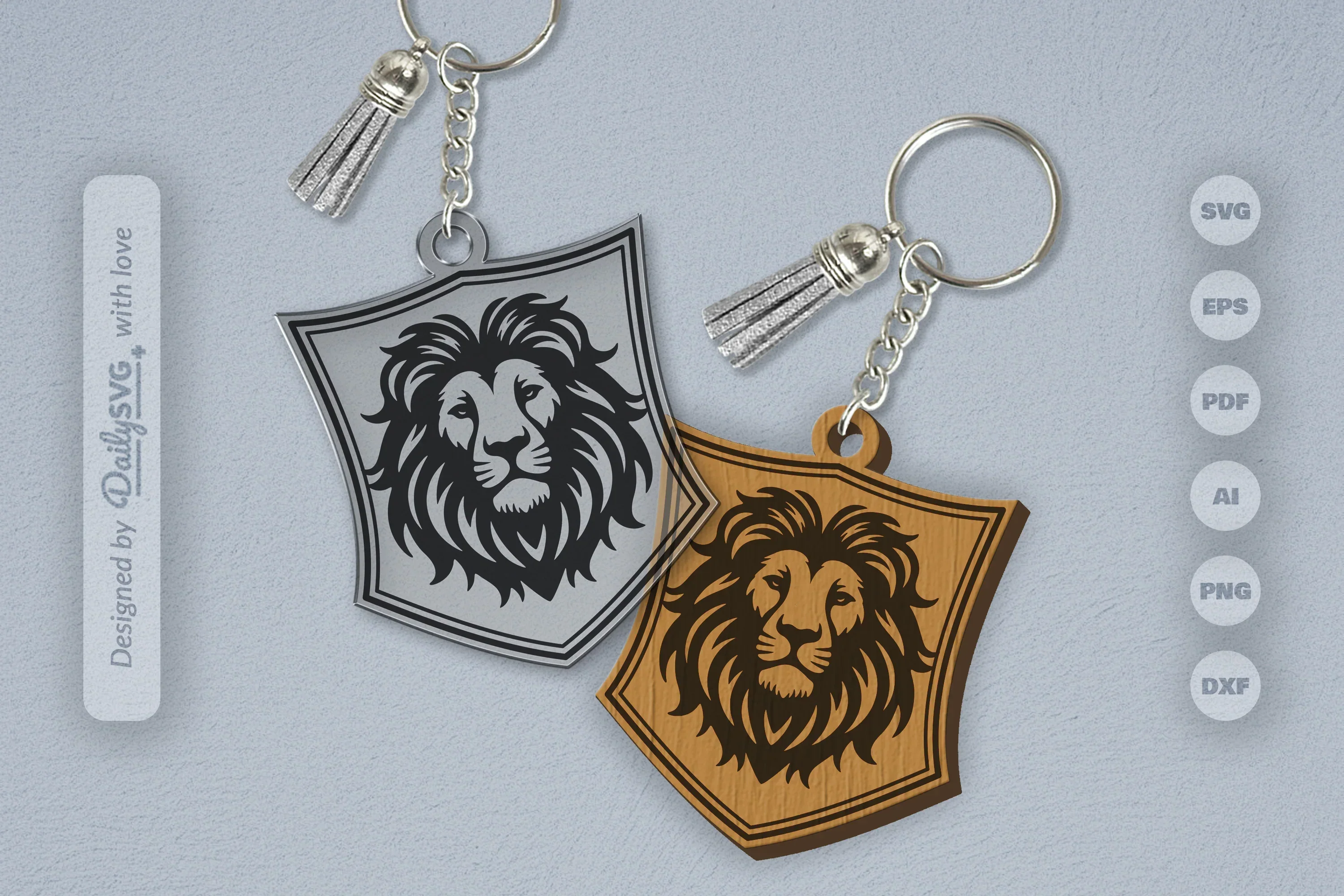 Wild Animal Keychain SVG Bundle