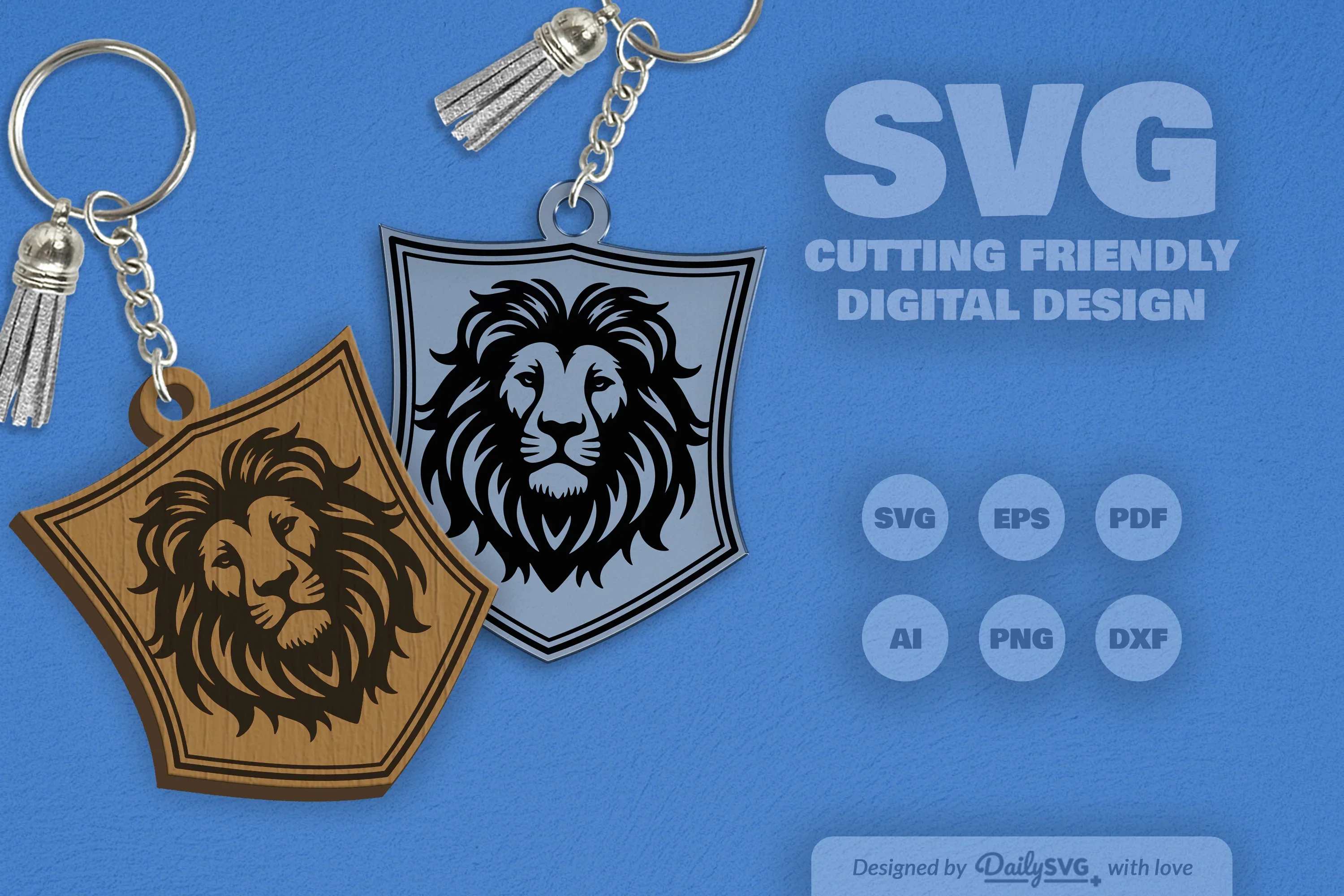 Wild Animal Keychain SVG Bundle - Image 2