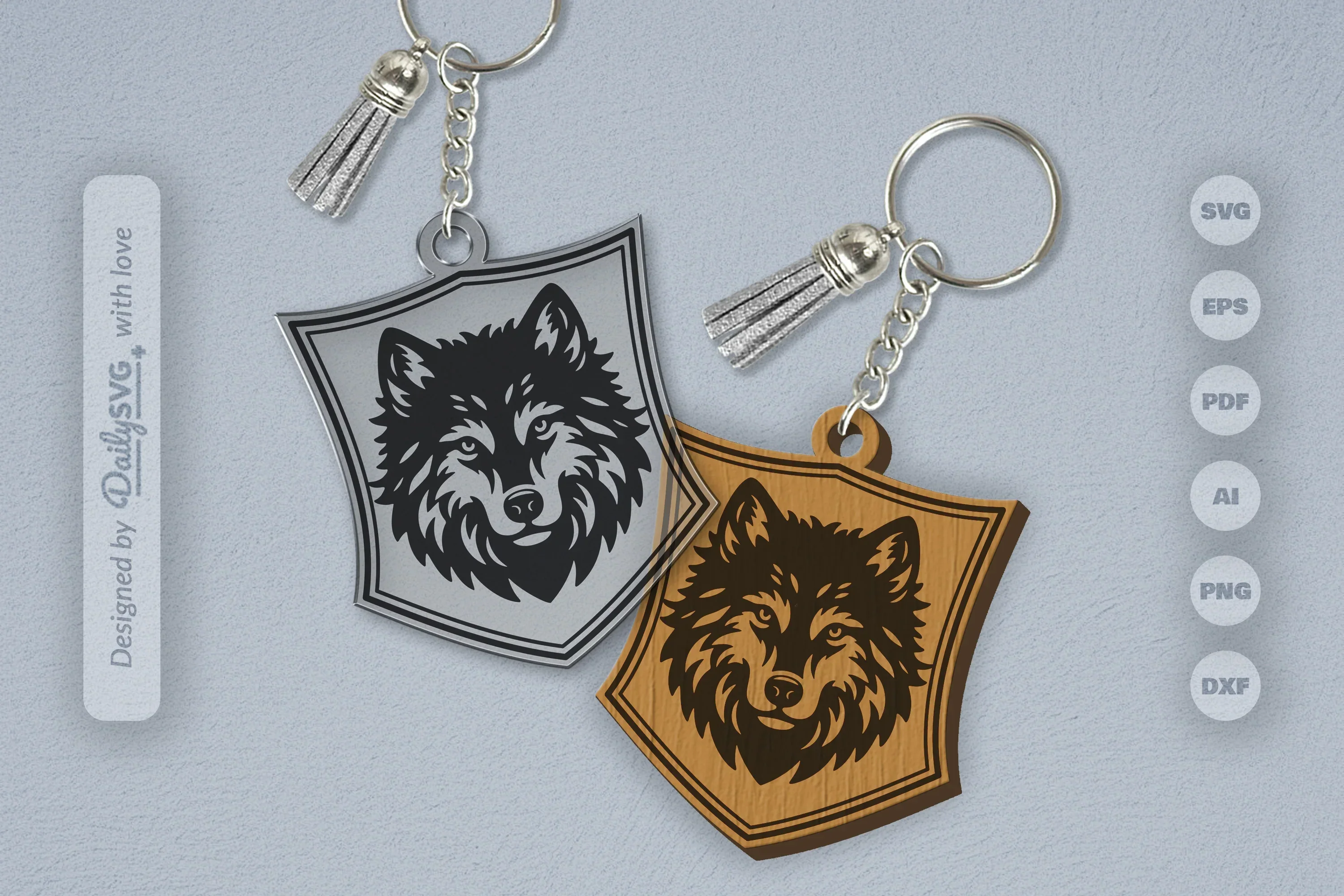 Wild Animal Keychain SVG Bundle