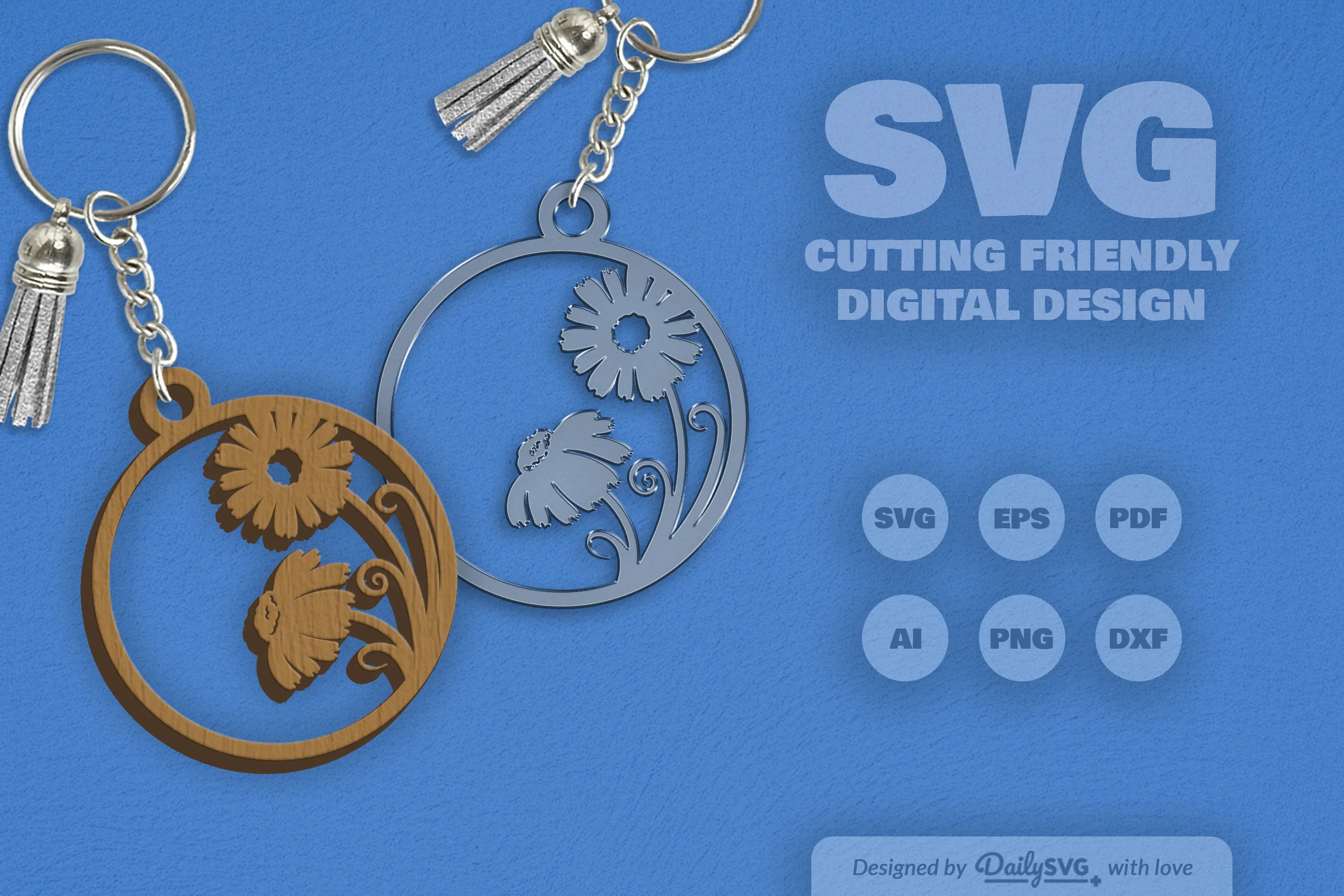 Wild Floral Round SVG Bundle