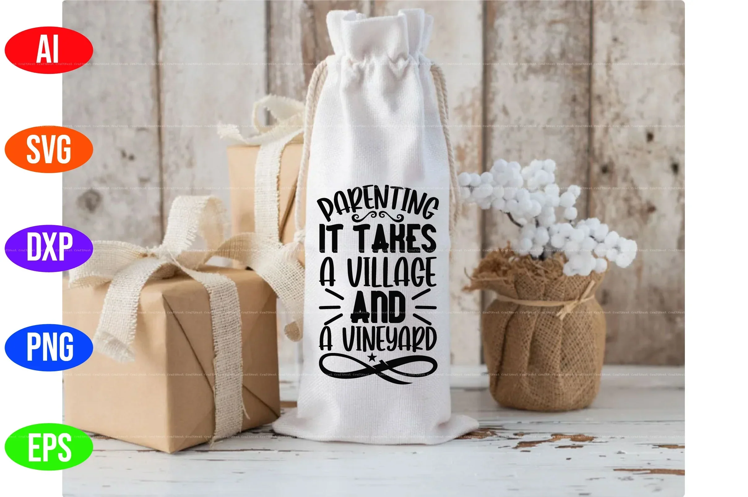 Wine Bag Design SVG Bundle - Image 4