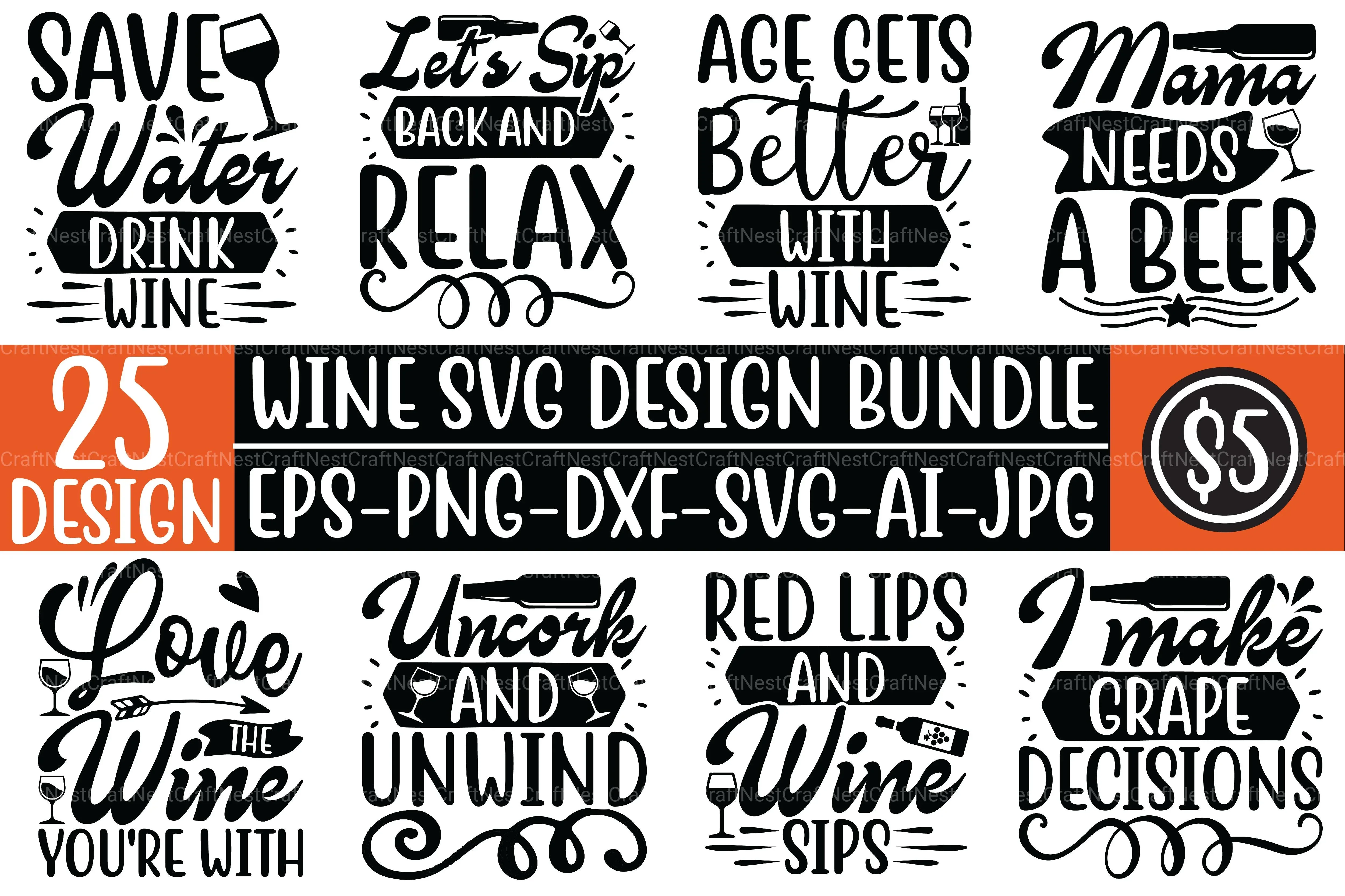 Wine SVG Bundle - Image 2