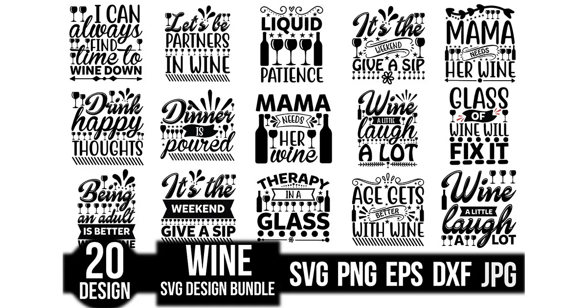 Wine SVG Bundle