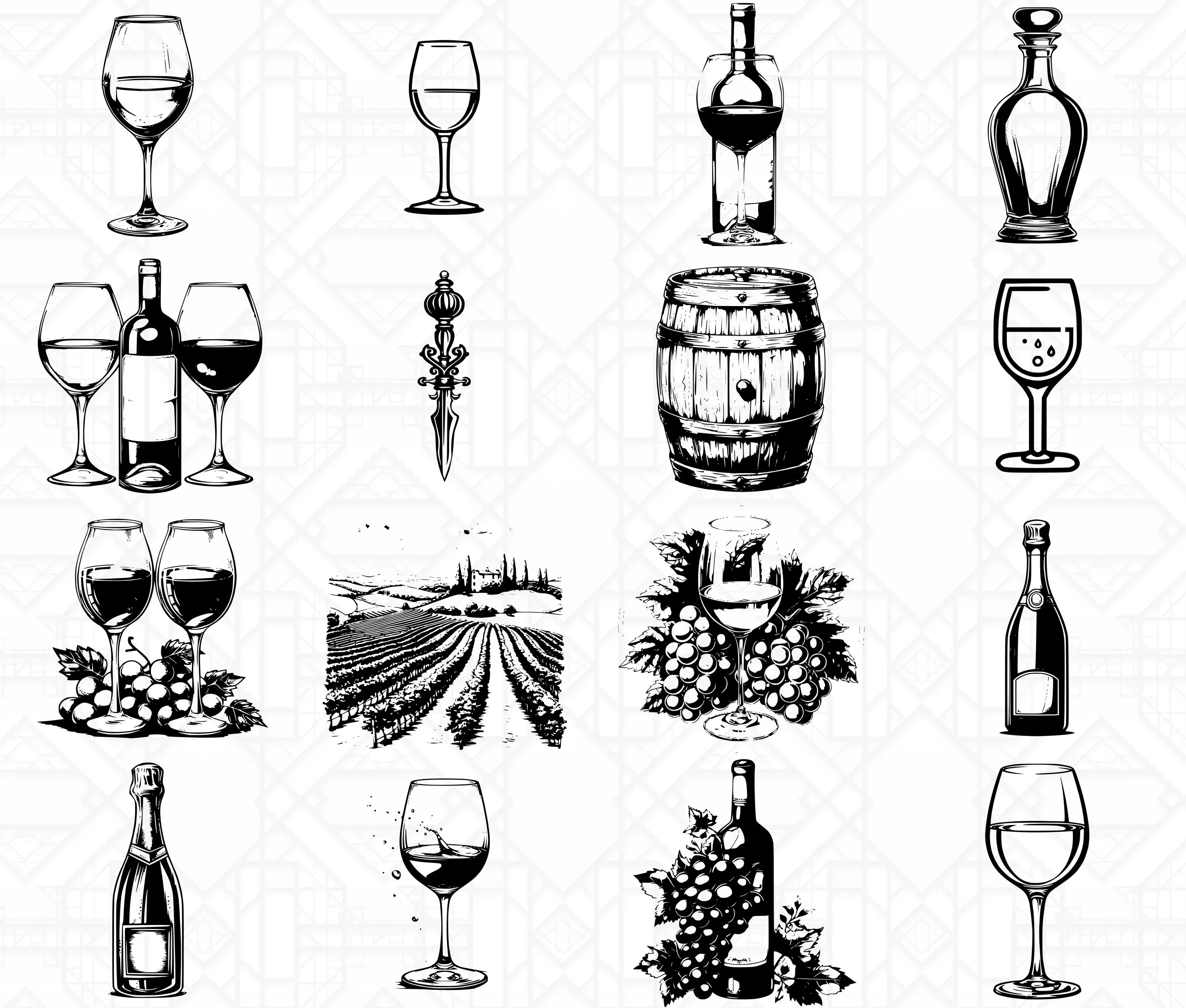 Wine Tasting SVG Bundle - Image 4