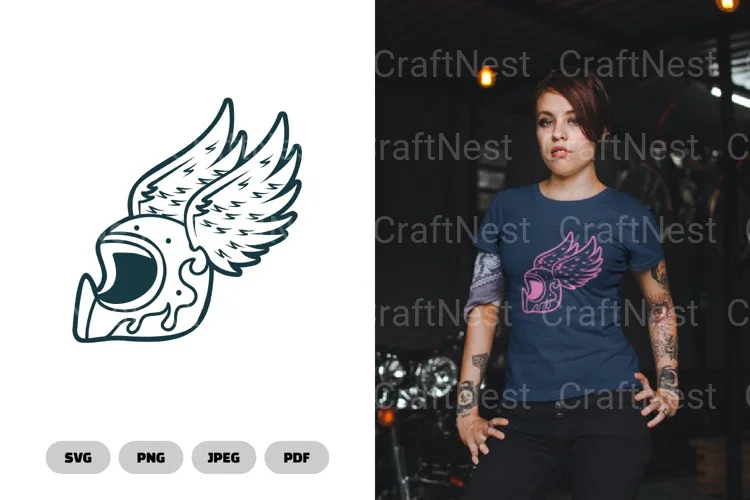 Winged Racer Helmet SVG Bundle