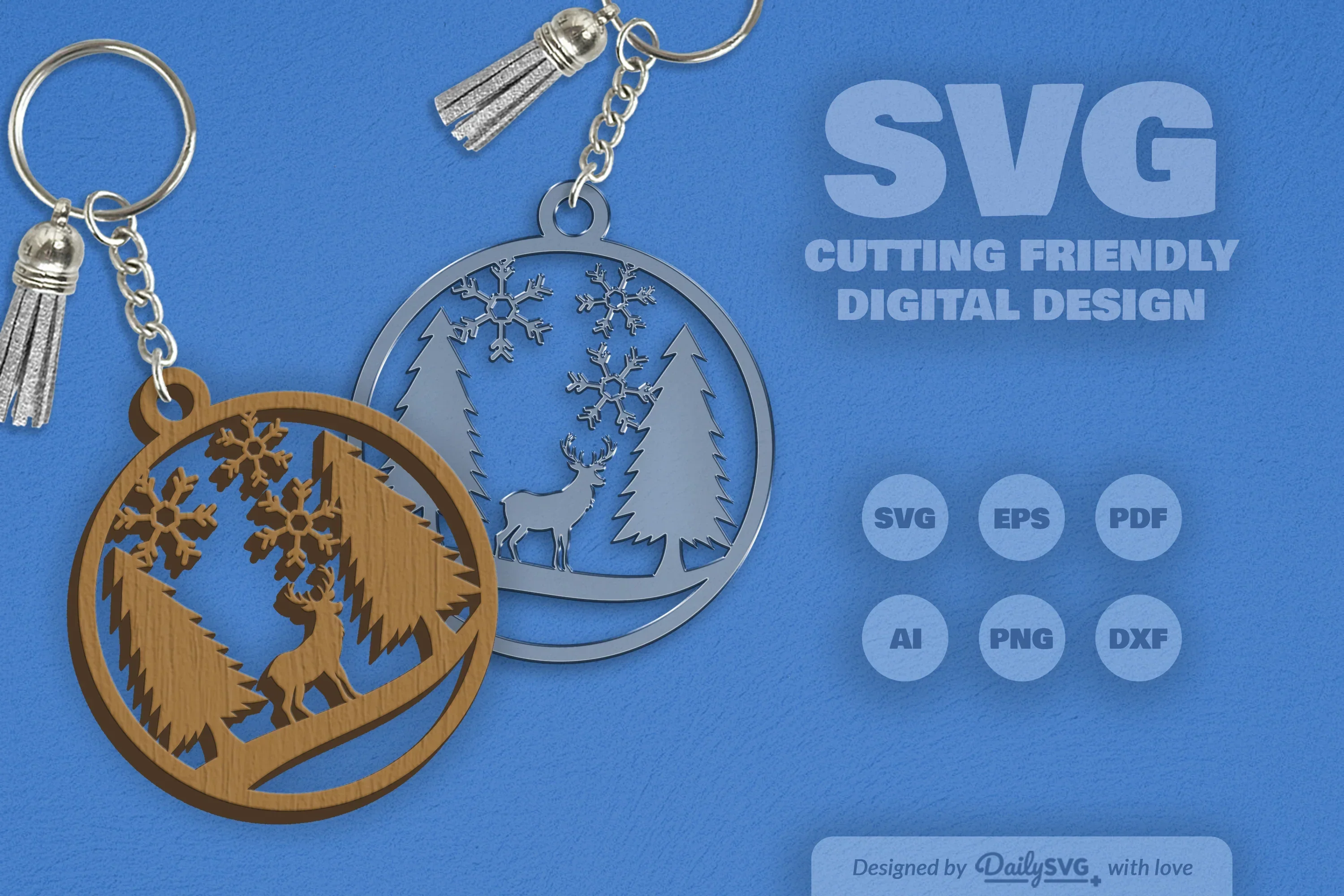 Winter Deer SVG Bundle - Image 2