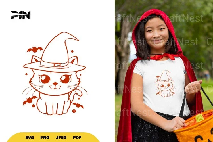 Witch Cat Halloween SVG Bundle